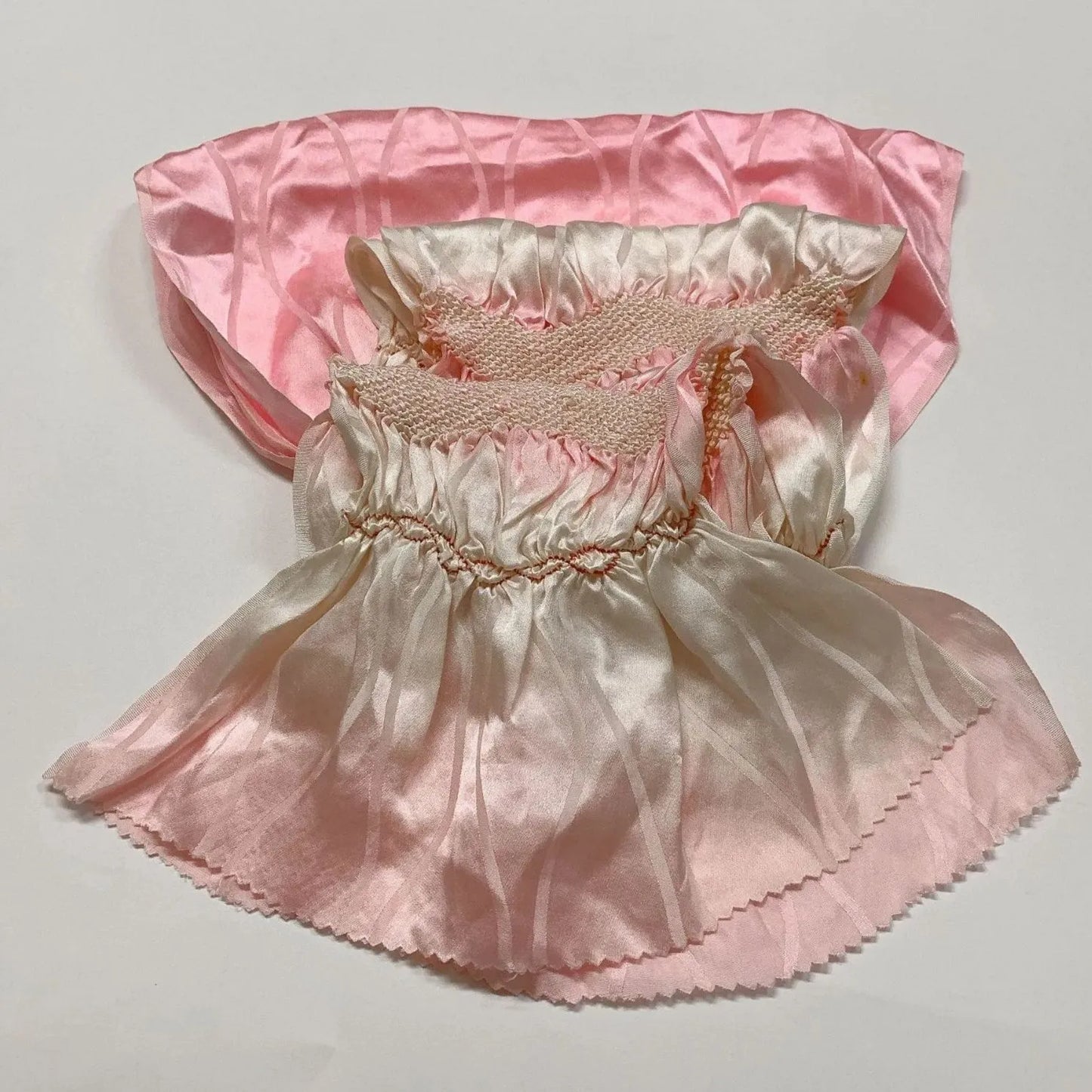 6506# Japanese Kimono Accessory Obiage and Obijime 2-piece Set Silk Shibori