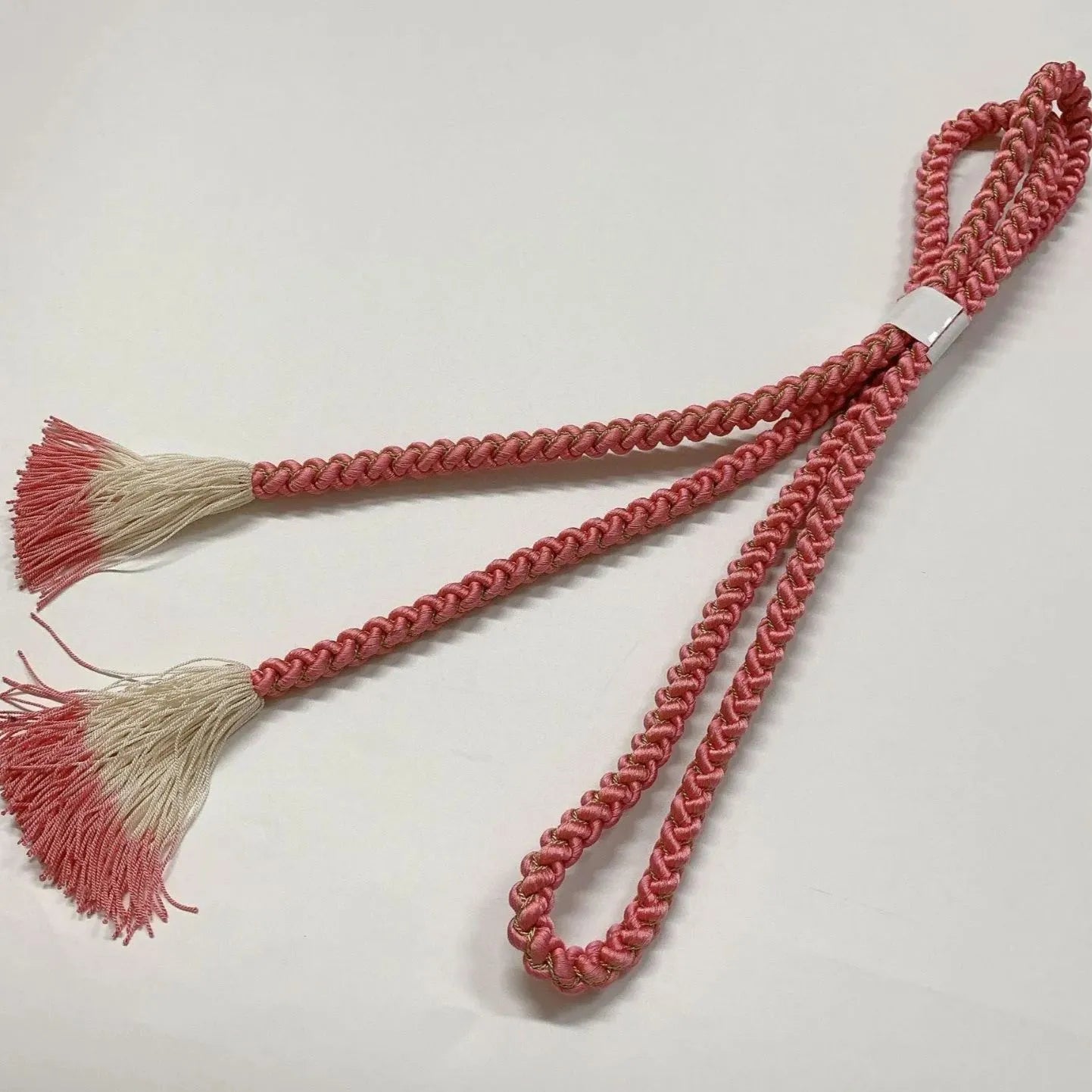 6506# Japanese Kimono Accessory Obiage and Obijime 2-piece Set Silk Shibori