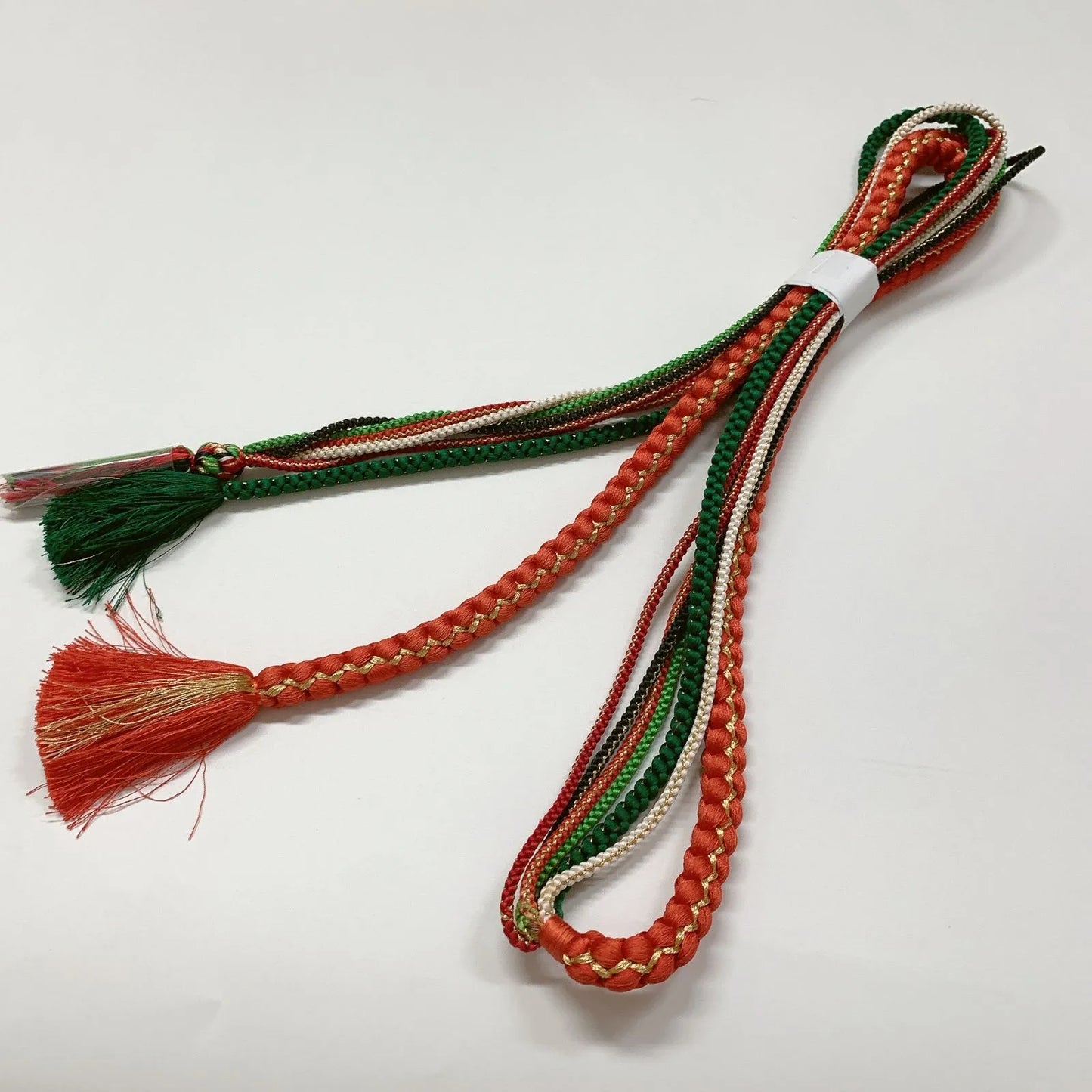 6514# Japanese Kimono Accessory Obiage and Obijime 2-piece Set Silk Shibori