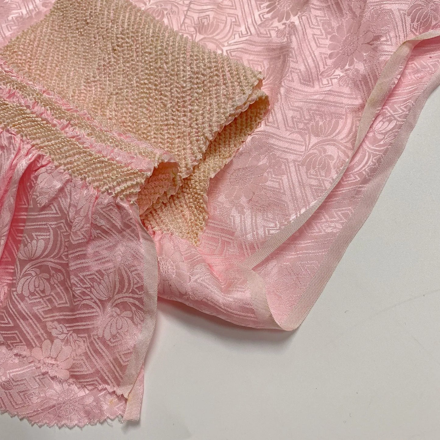 6524# Japanese Kimono Accessory Obiage and Obijime 2-piece Set Silk Shibori