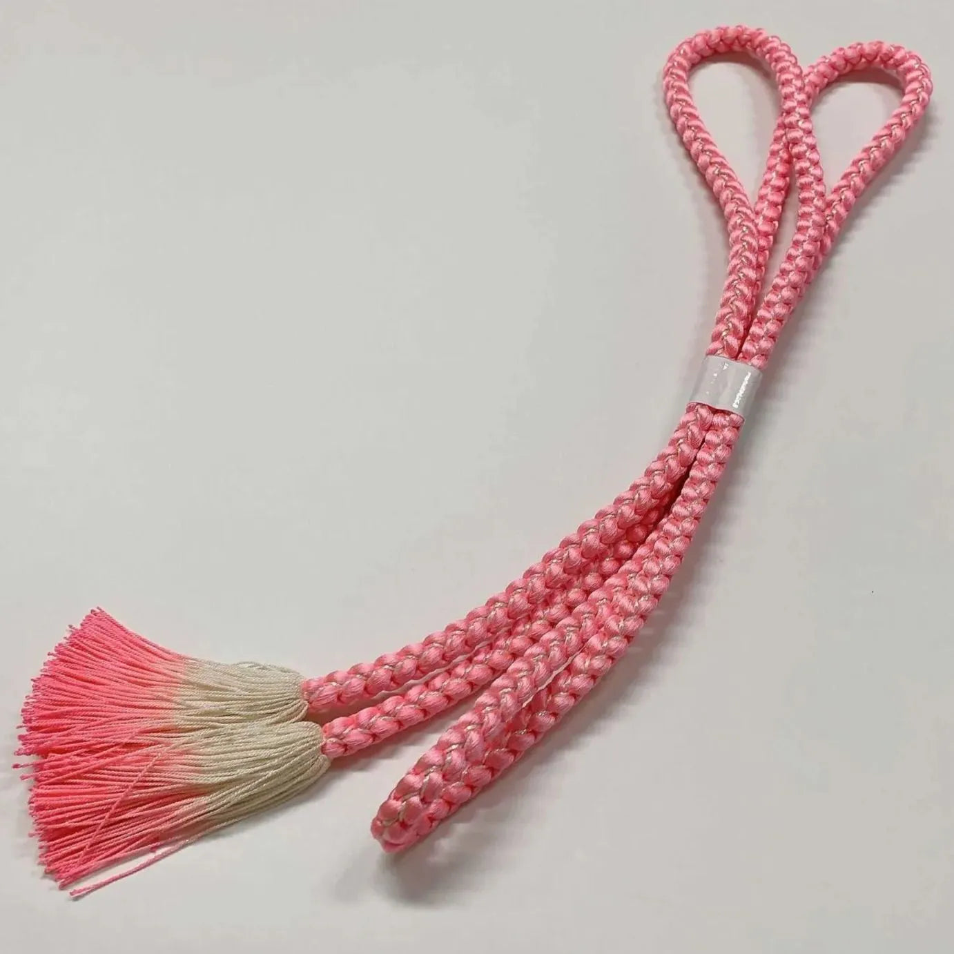 6508# Japanese Kimono Accessory Obiage and Obijime 2-piece Set Silk Shibori