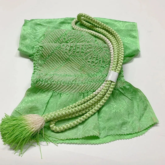 6510# Japanese Kimono Accessory Obiage and Obijime 2-piece Set Silk Shibori