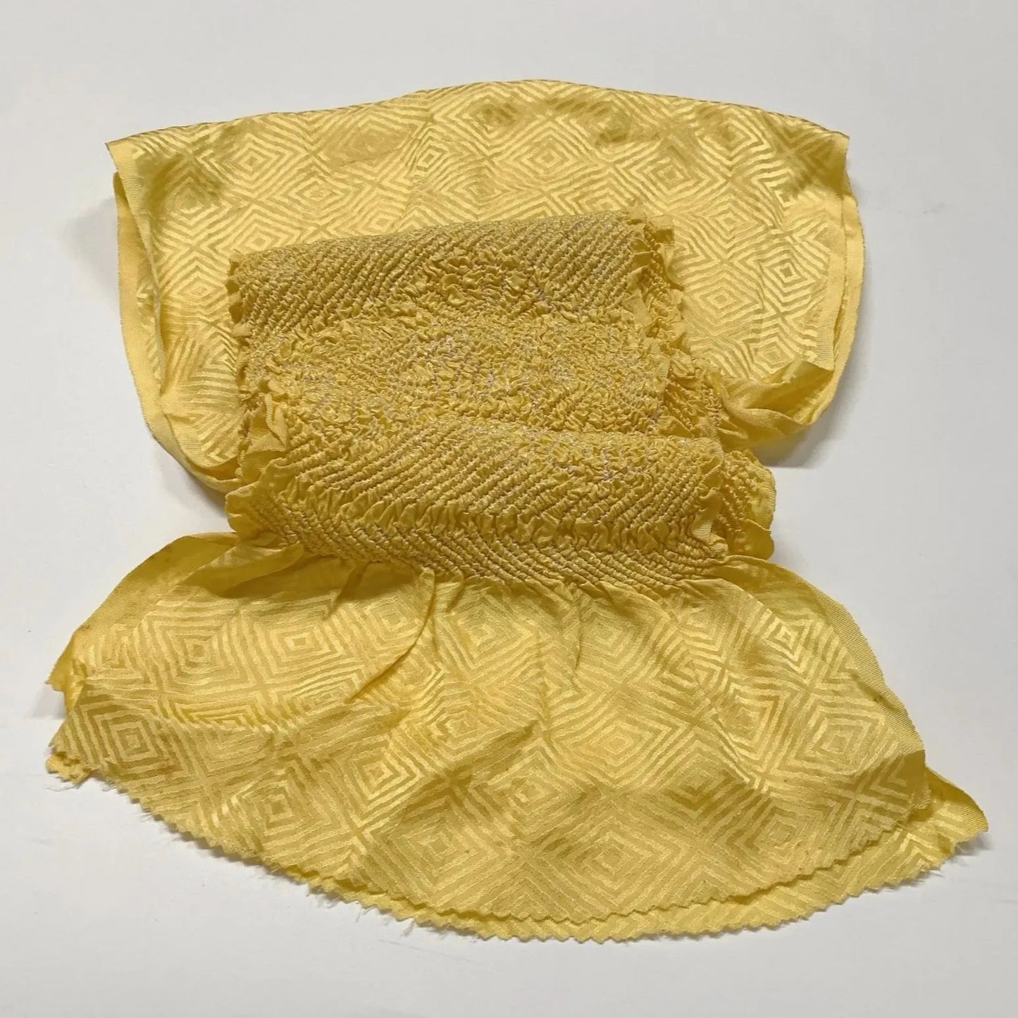 6512# Japanese Kimono Accessory Obiage and Obijime 2-piece Set Silk Shibori