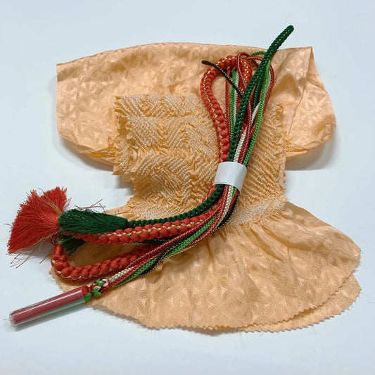 6514# Japanese Kimono Accessory Obiage and Obijime 2-piece Set Silk Shibori