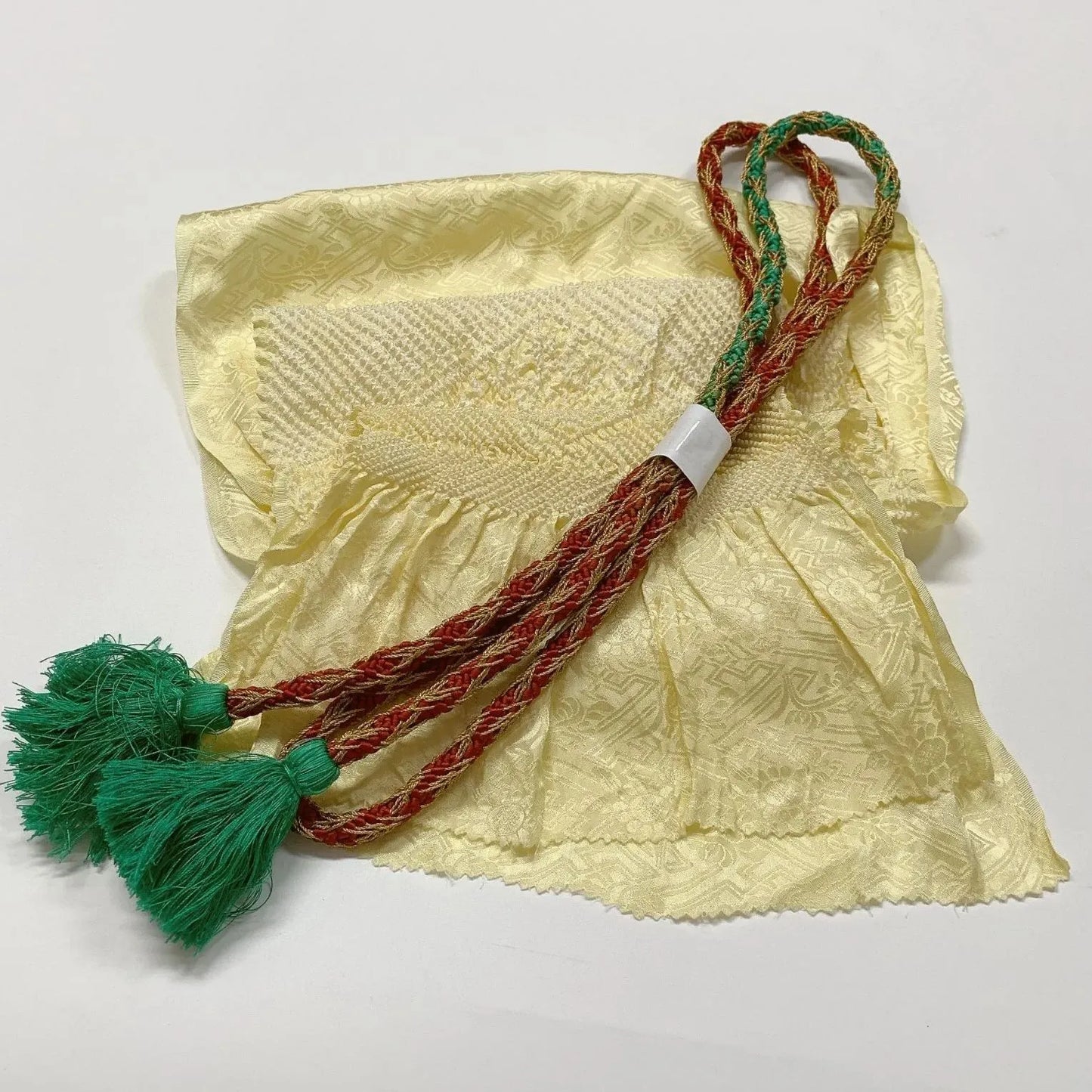 6515# Japanese Kimono Accessory Obiage and Obijime 2-piece Set Silk Shibori