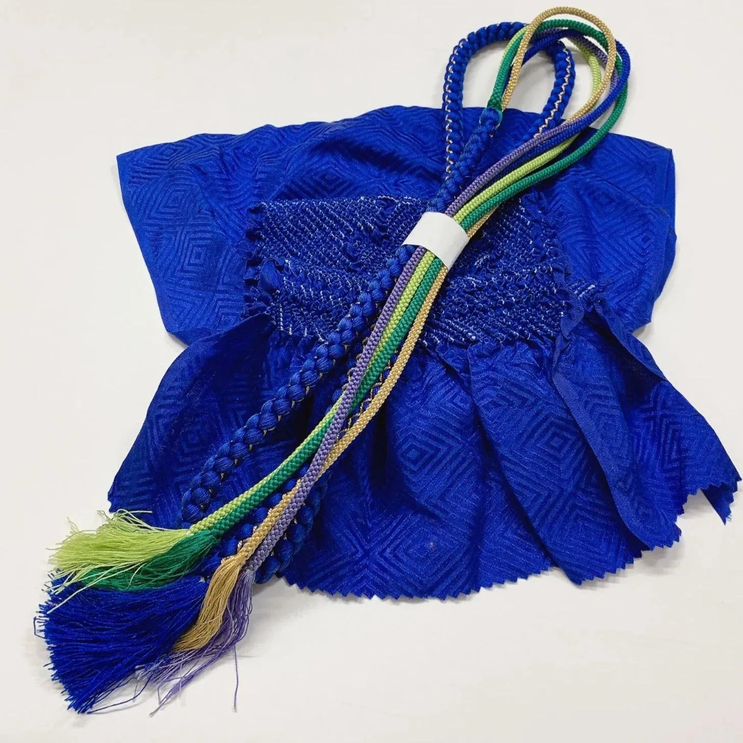 6516# Japanese Kimono Accessory Obiage and Obijime 2-piece Set Silk Shibori
