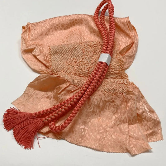 6521# Japanese Kimono Accessory Obiage and Obijime 2-piece Set Silk Shibori