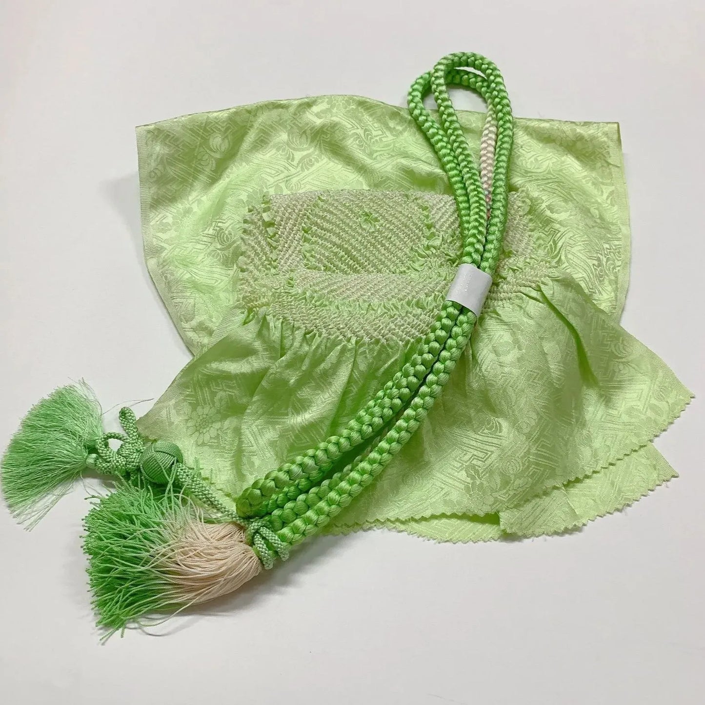 6522# Japanese Kimono Accessory Obiage and Obijime 2-piece Set Silk Shibori