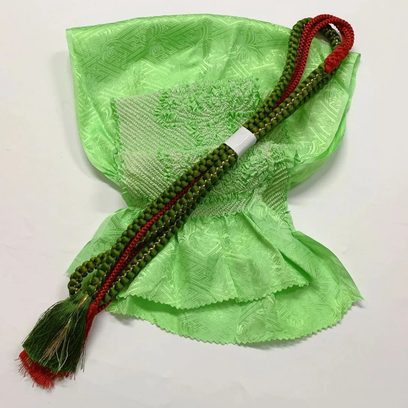 6523# Japanese Kimono Accessory Obiage and Obijime 2-piece Set Silk Shibori