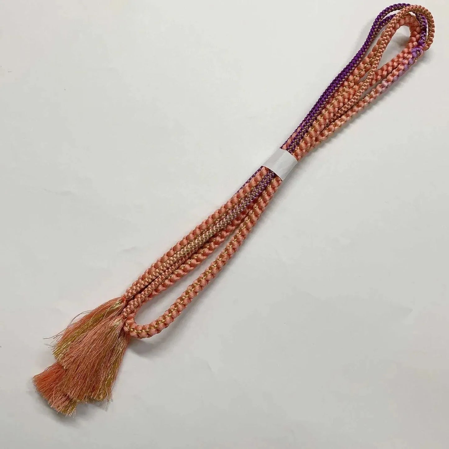 6524# Japanese Kimono Accessory Obiage and Obijime 2-piece Set Silk Shibori