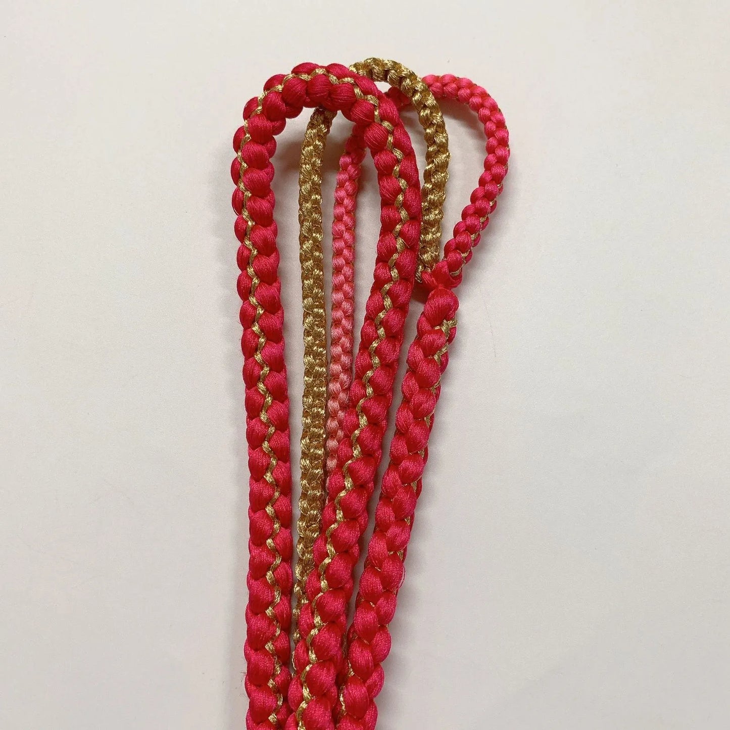 6527# Japanese Kimono Accessory Obiage and Obijime 2-piece Set Silk Shibori