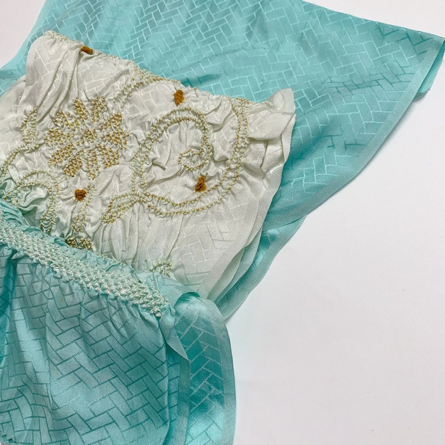 6531# Japanese Kimono Accessory Obiage and Obijime 2-piece Set Silk Shibori