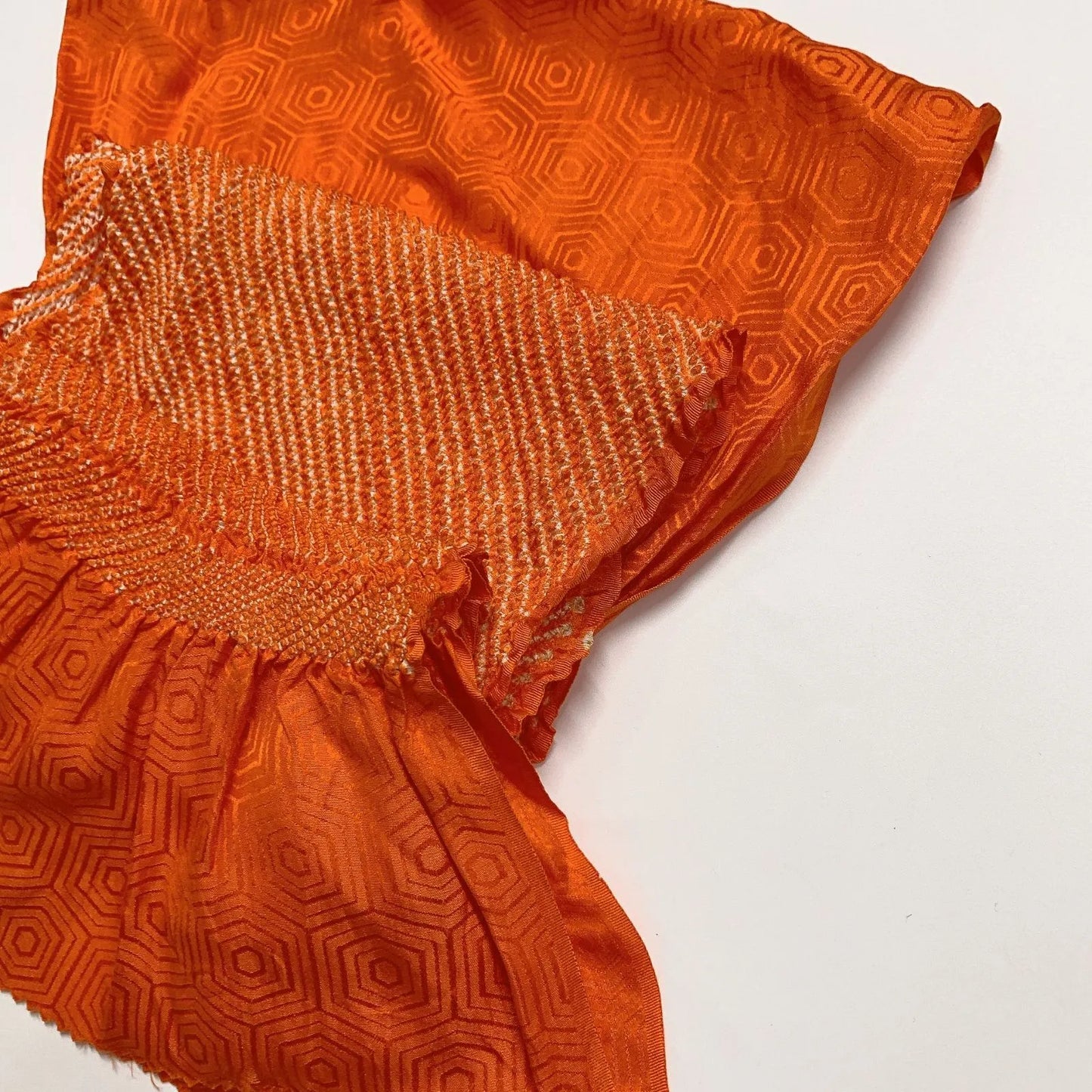 6532# Japanese Kimono Accessory Obiage and Obijime 2-piece Set Silk Shibori