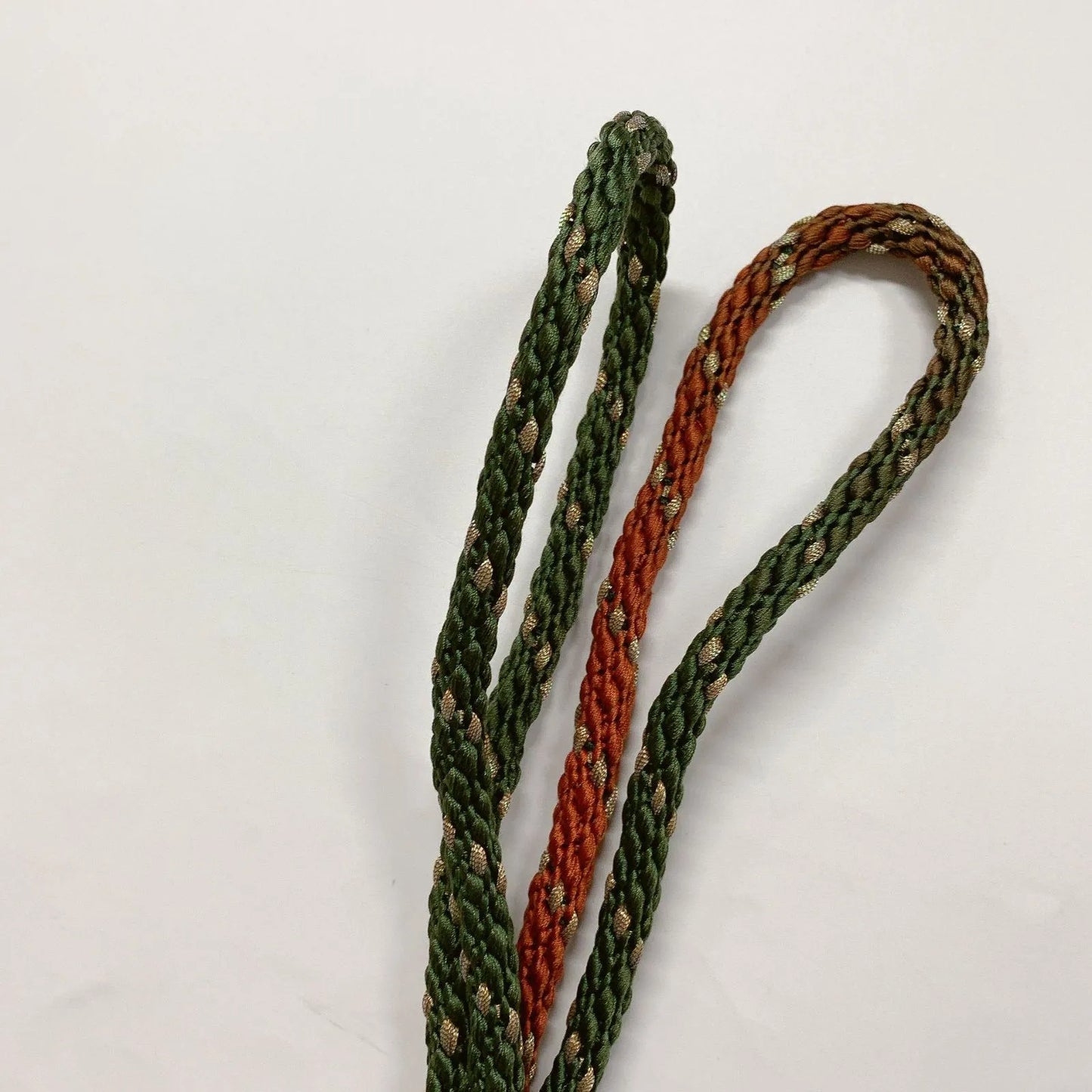 6533# Japanese Kimono Accessory Obiage and Obijime 2-piece Set Silk Shibori