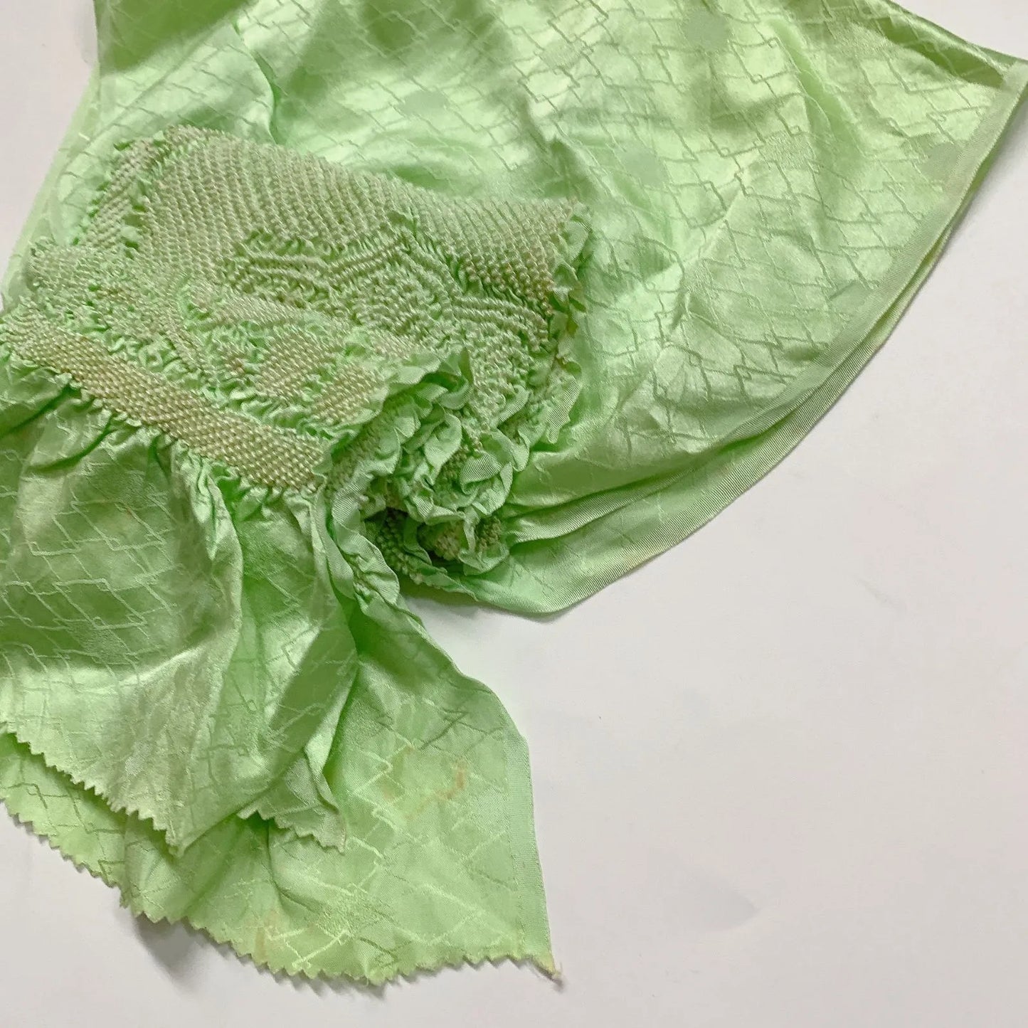 6539# Japanese Kimono Accessory Obiage and Obijime 2-piece Set Silk Shibori