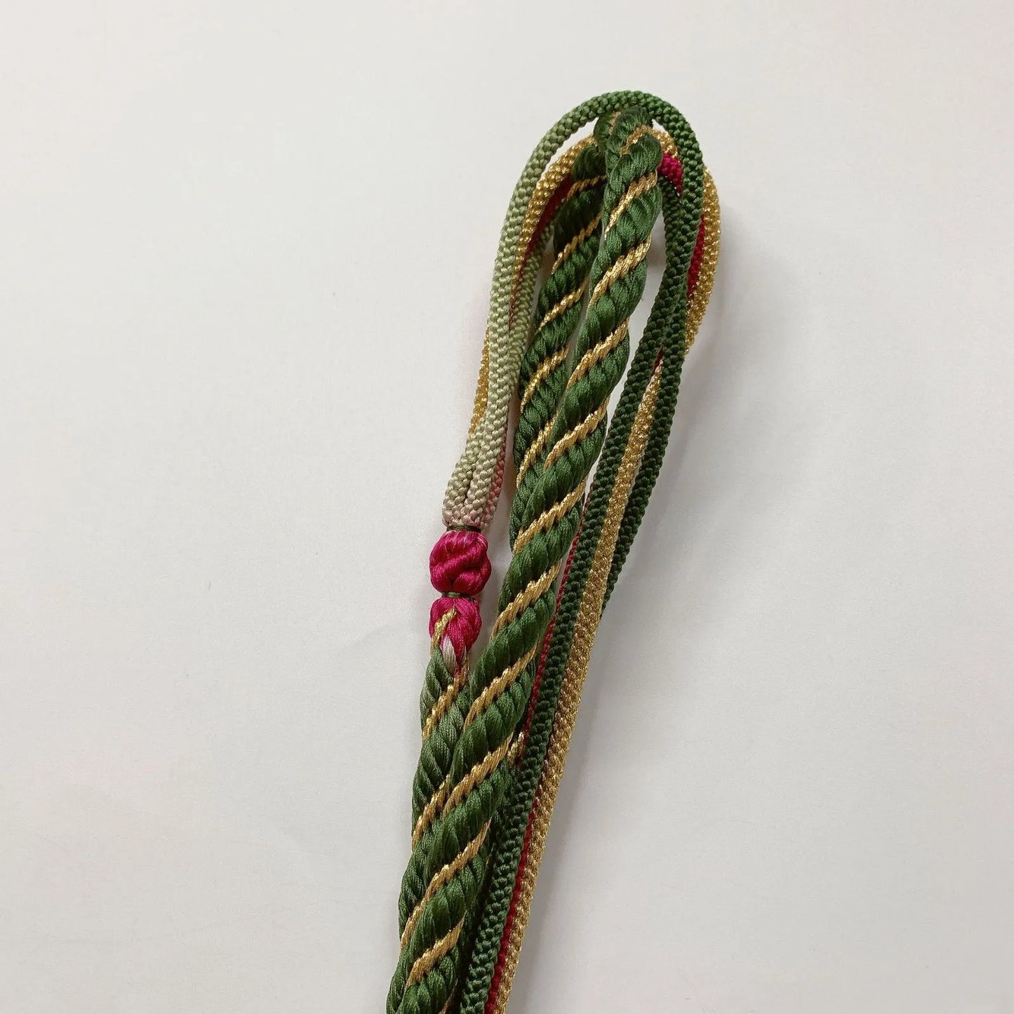 6539# Japanese Kimono Accessory Obiage and Obijime 2-piece Set Silk Shibori