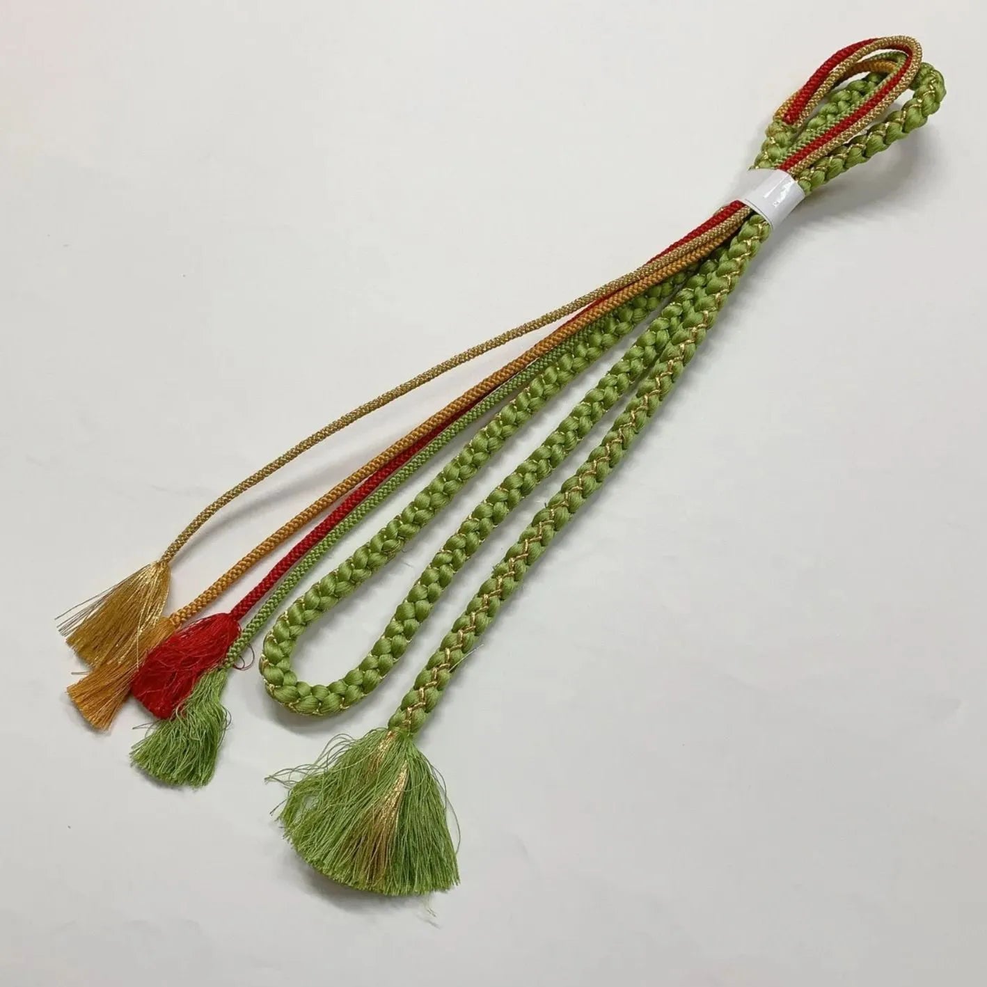 6525# Japanese Kimono Accessory Obiage and Obijime 2-piece Set Silk Shibori