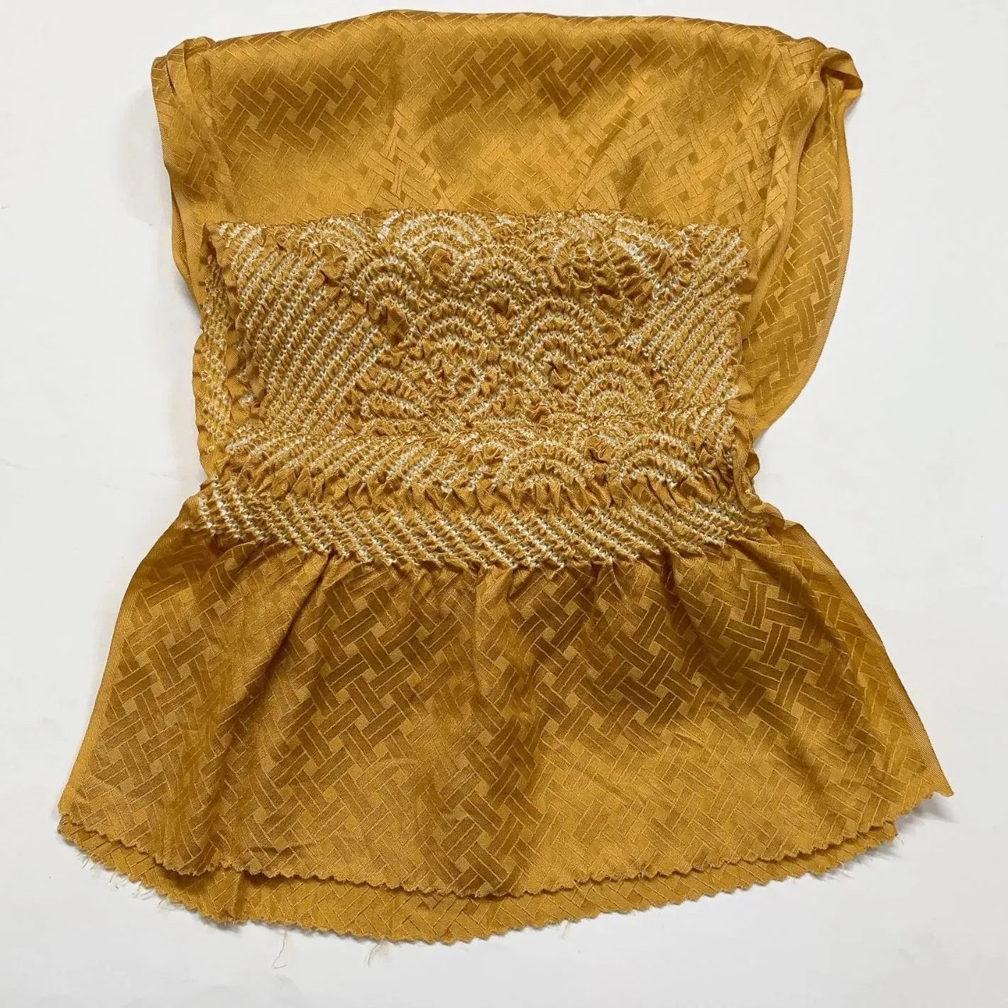 6528# Japanese Kimono Accessory Obiage and Obijime 2-piece Set Silk Shibori