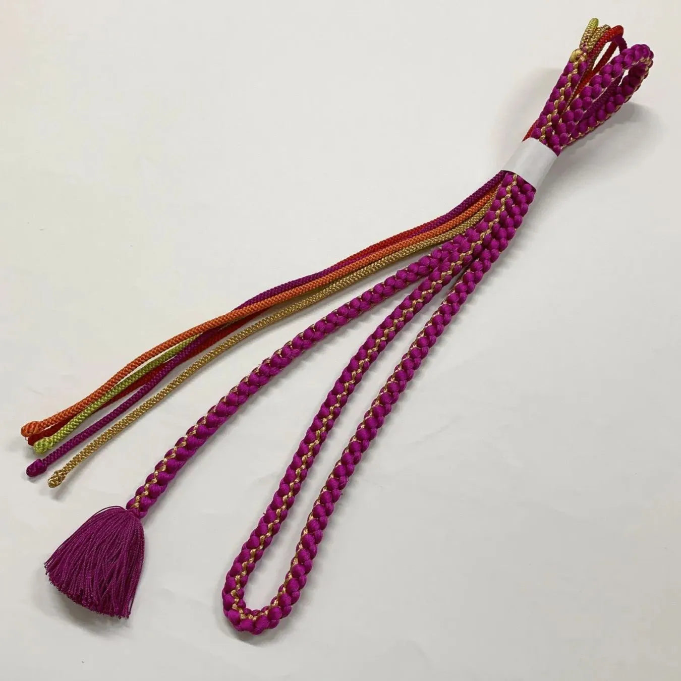 6530# Japanese Kimono Accessory Obiage and Obijime 2-piece Set Silk Shibori