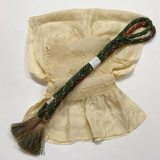 6533# Japanese Kimono Accessory Obiage and Obijime 2-piece Set Silk Shibori