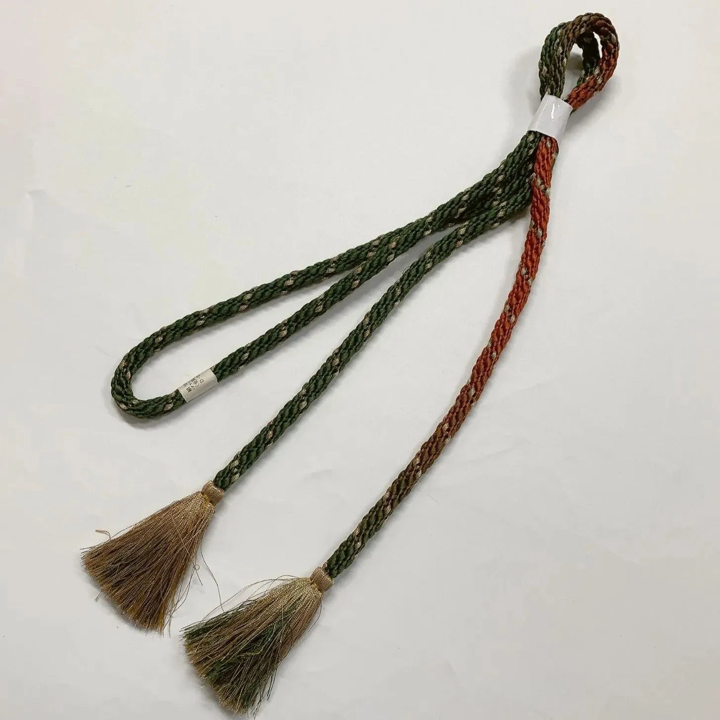 6533# Japanese Kimono Accessory Obiage and Obijime 2-piece Set Silk Shibori