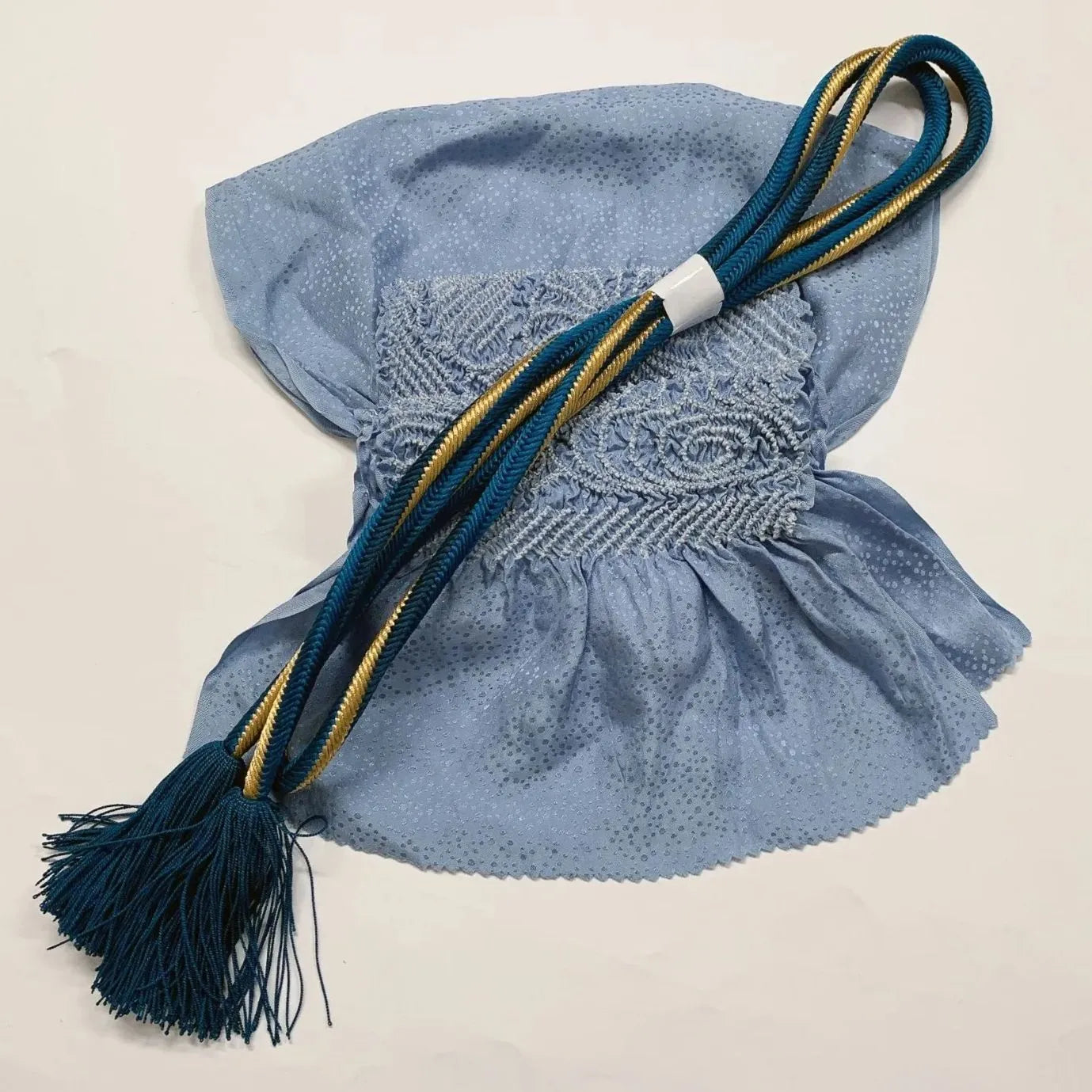 6534# Japanese Kimono Accessory Obiage and Obijime 2-piece Set Silk Shibori