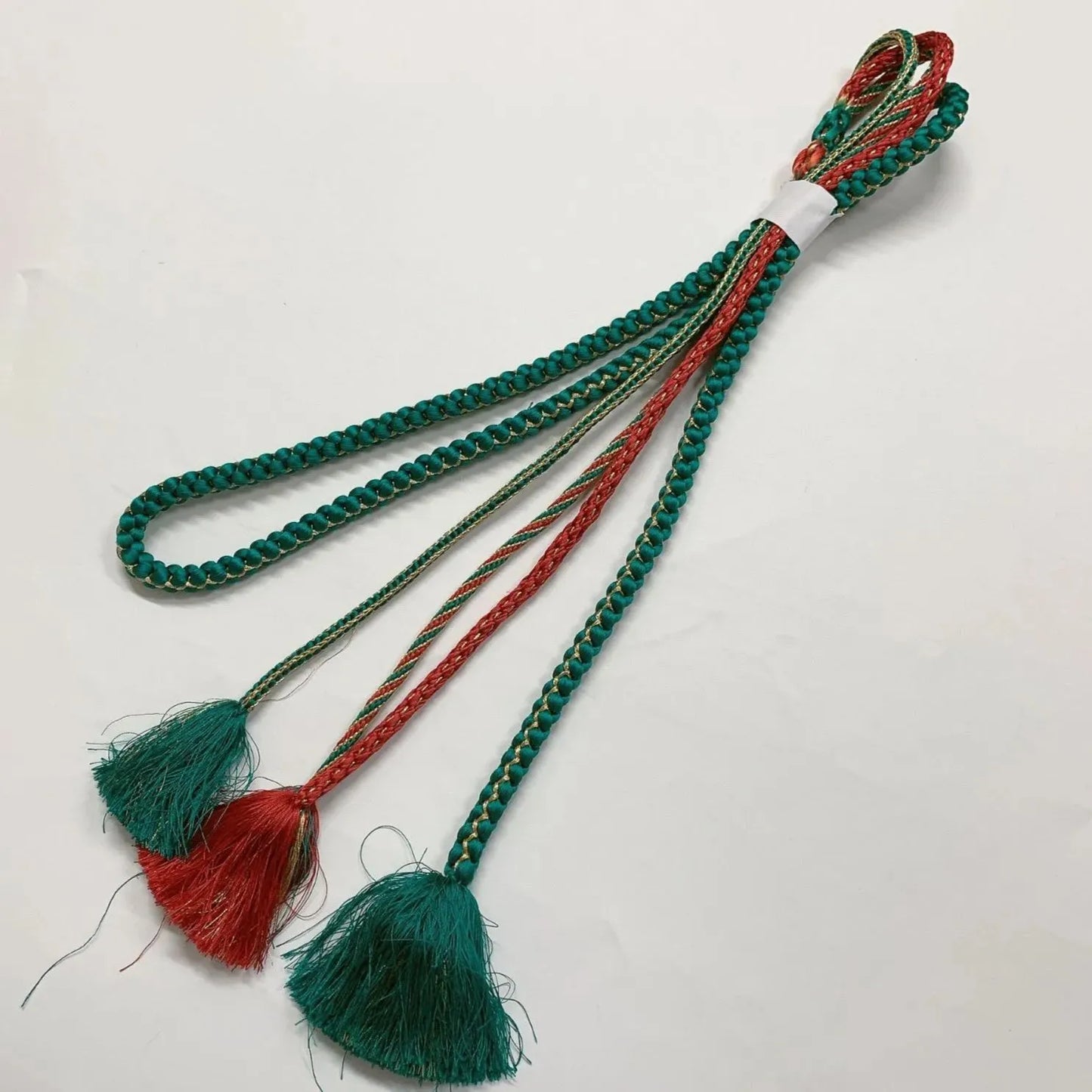 6537# Japanese Kimono Accessory Obiage and Obijime 2-piece Set Silk Shibori