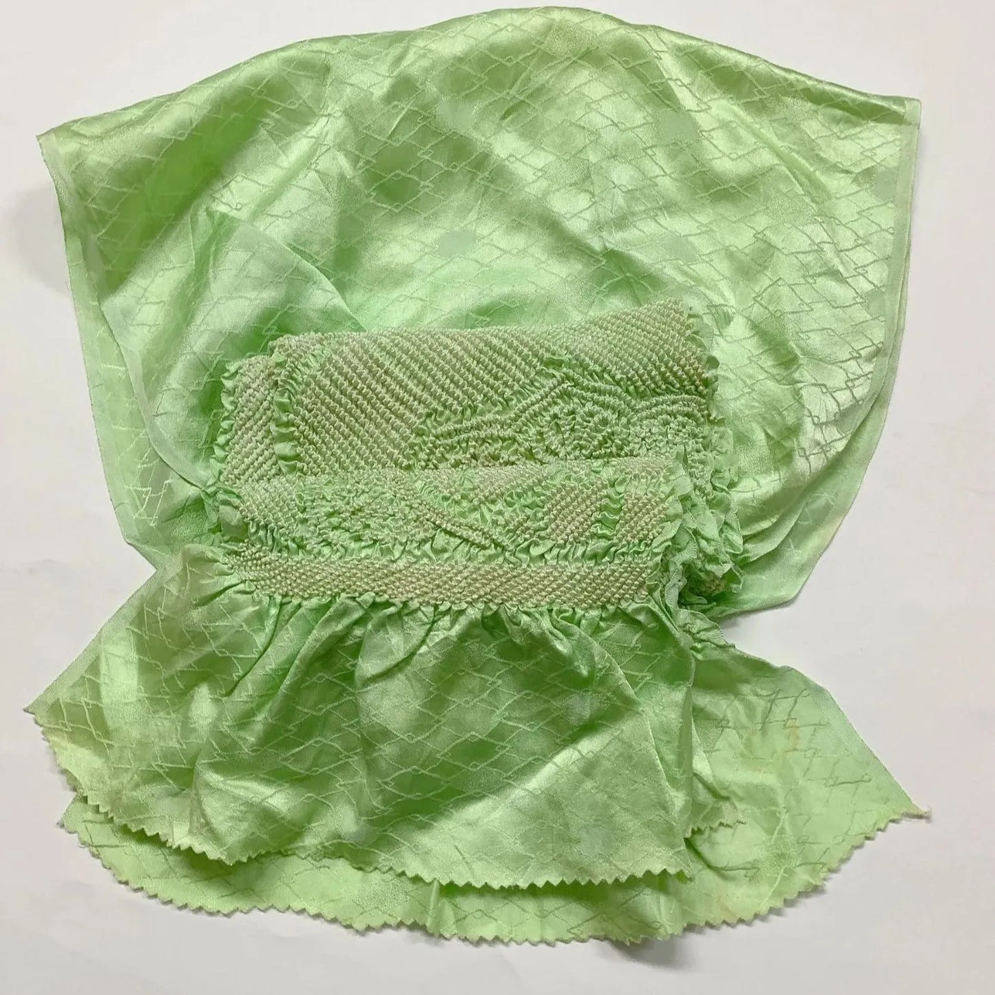 6539# Japanese Kimono Accessory Obiage and Obijime 2-piece Set Silk Shibori