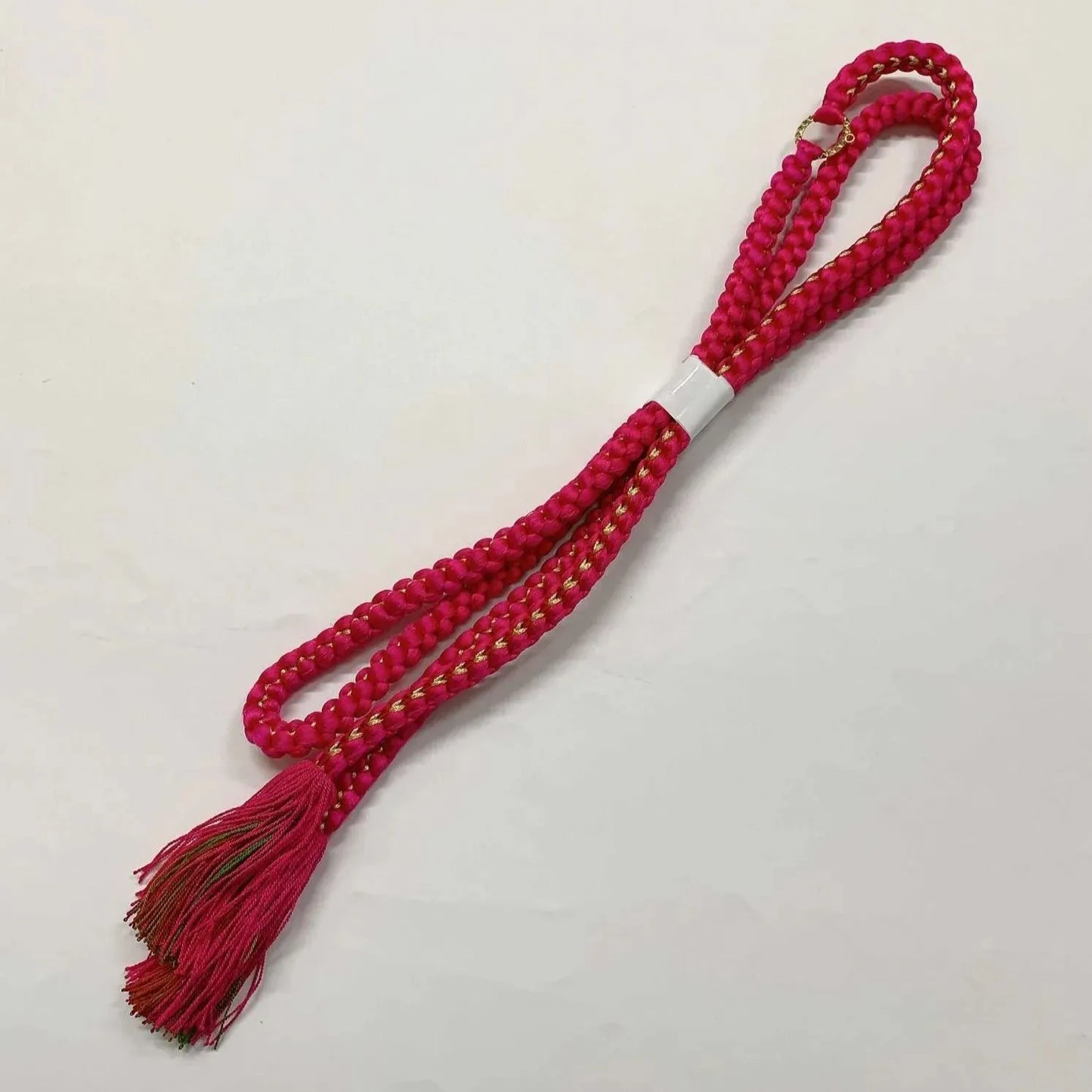 6540# Japanese Kimono Accessory Obiage and Obijime 2-piece Set Silk Shibori