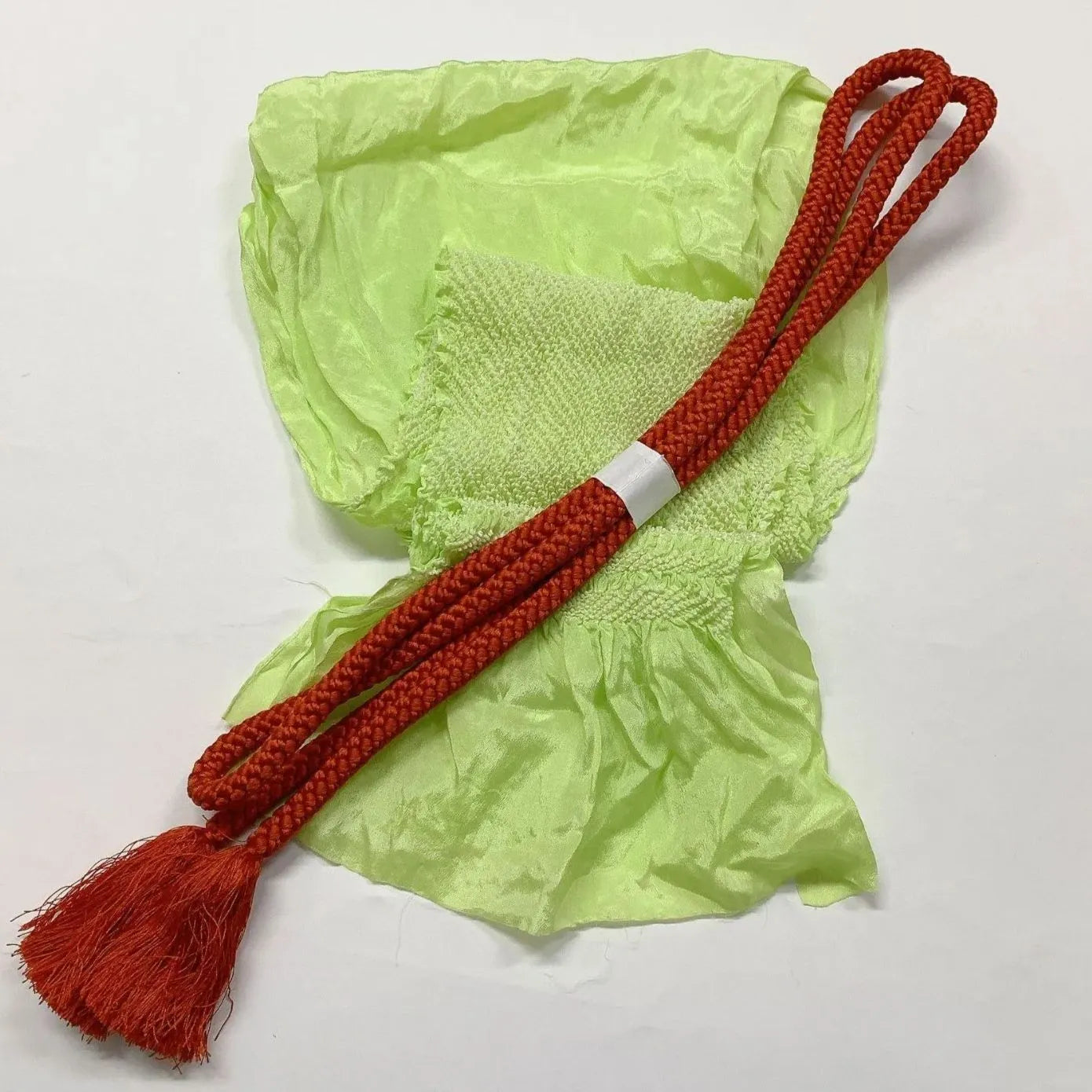 6541# Japanese Kimono Accessory Obiage and Obijime 2-piece Set Silk Shibori