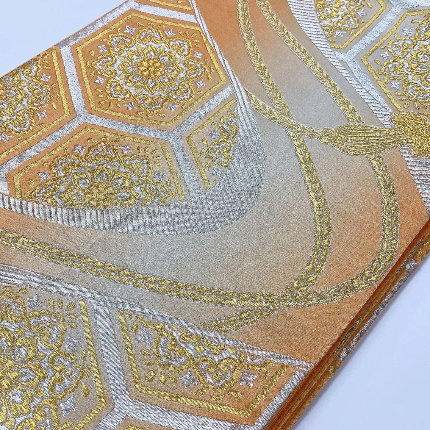 6543# Japanese Vintage Fukuro Obi Belt Kimono Fabric Silk Traditional