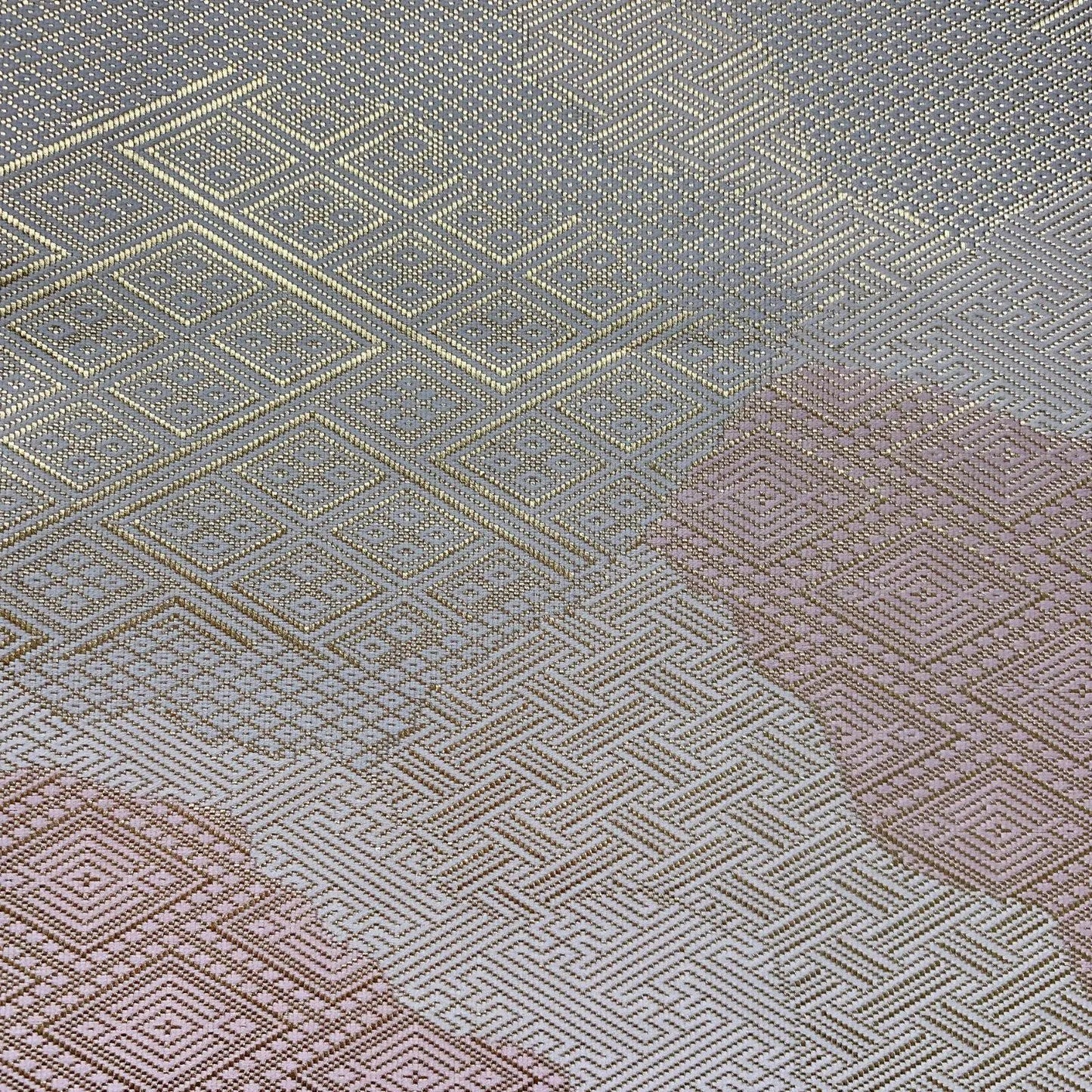 6551# Japanese Vintage Fukuro Obi Belt Kimono Fabric Silk Traditional Gold