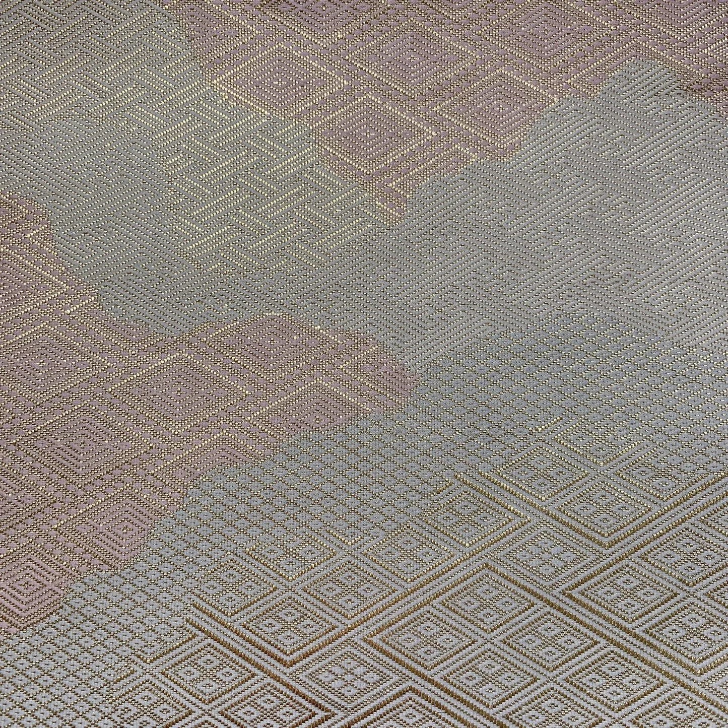 6551# Japanese Vintage Fukuro Obi Belt Kimono Fabric Silk Traditional Gold