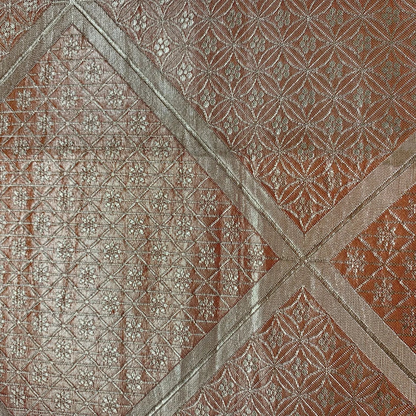 6567# Japanese Vintage Fukuro Obi Belt Kimono Fabric Silk Traditional