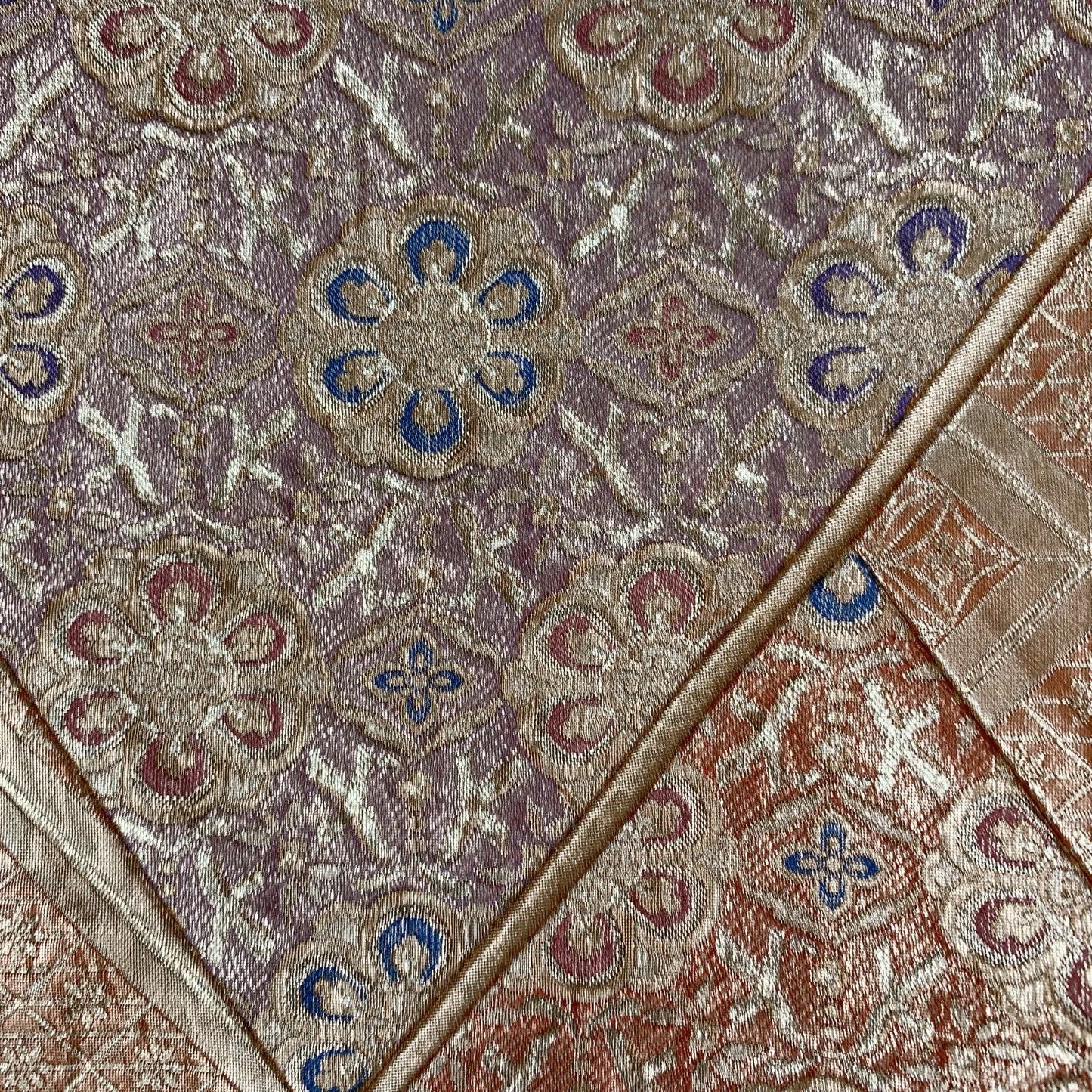 6567# Japanese Vintage Fukuro Obi Belt Kimono Fabric Silk Traditional