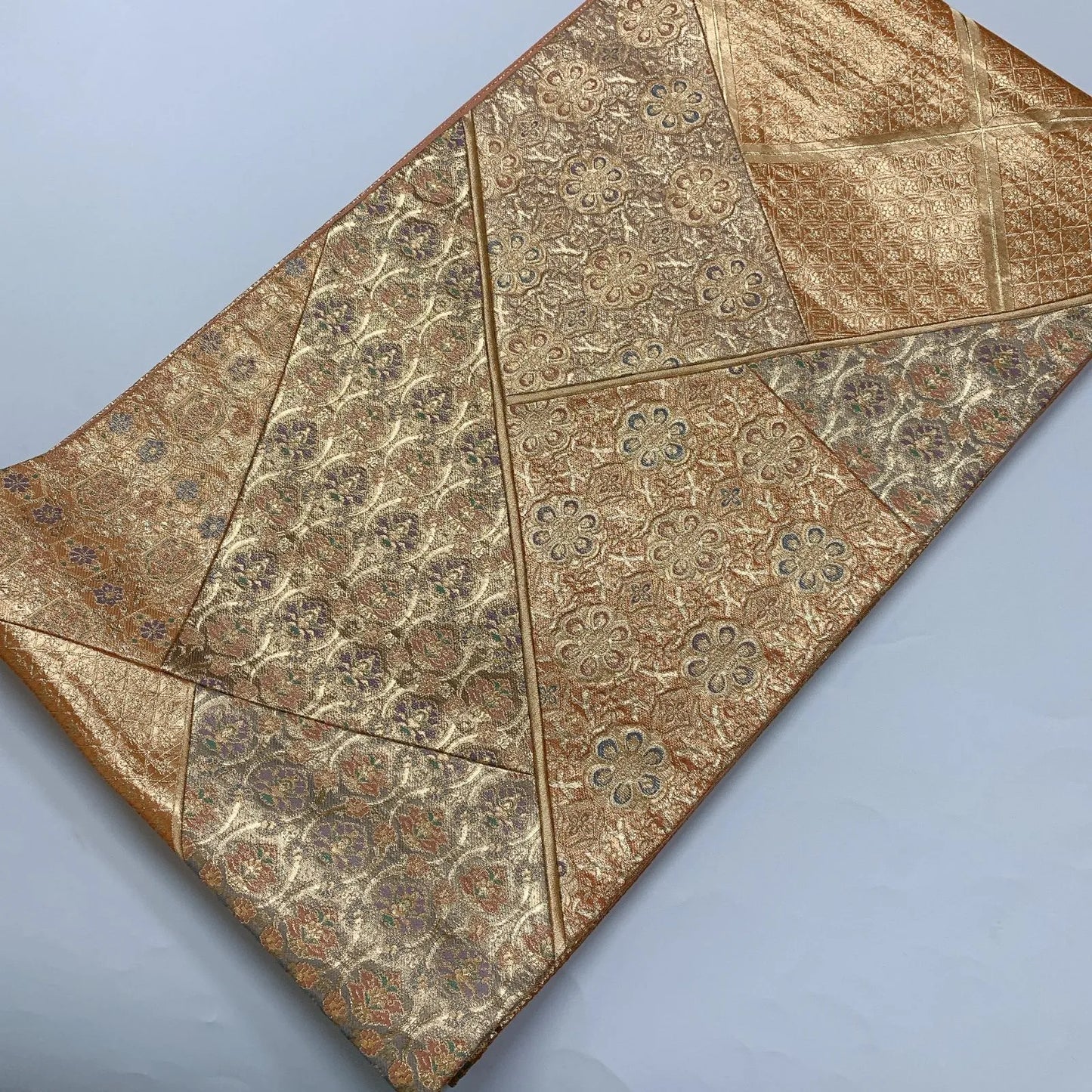 6567# Japanese Vintage Fukuro Obi Belt Kimono Fabric Silk Traditional