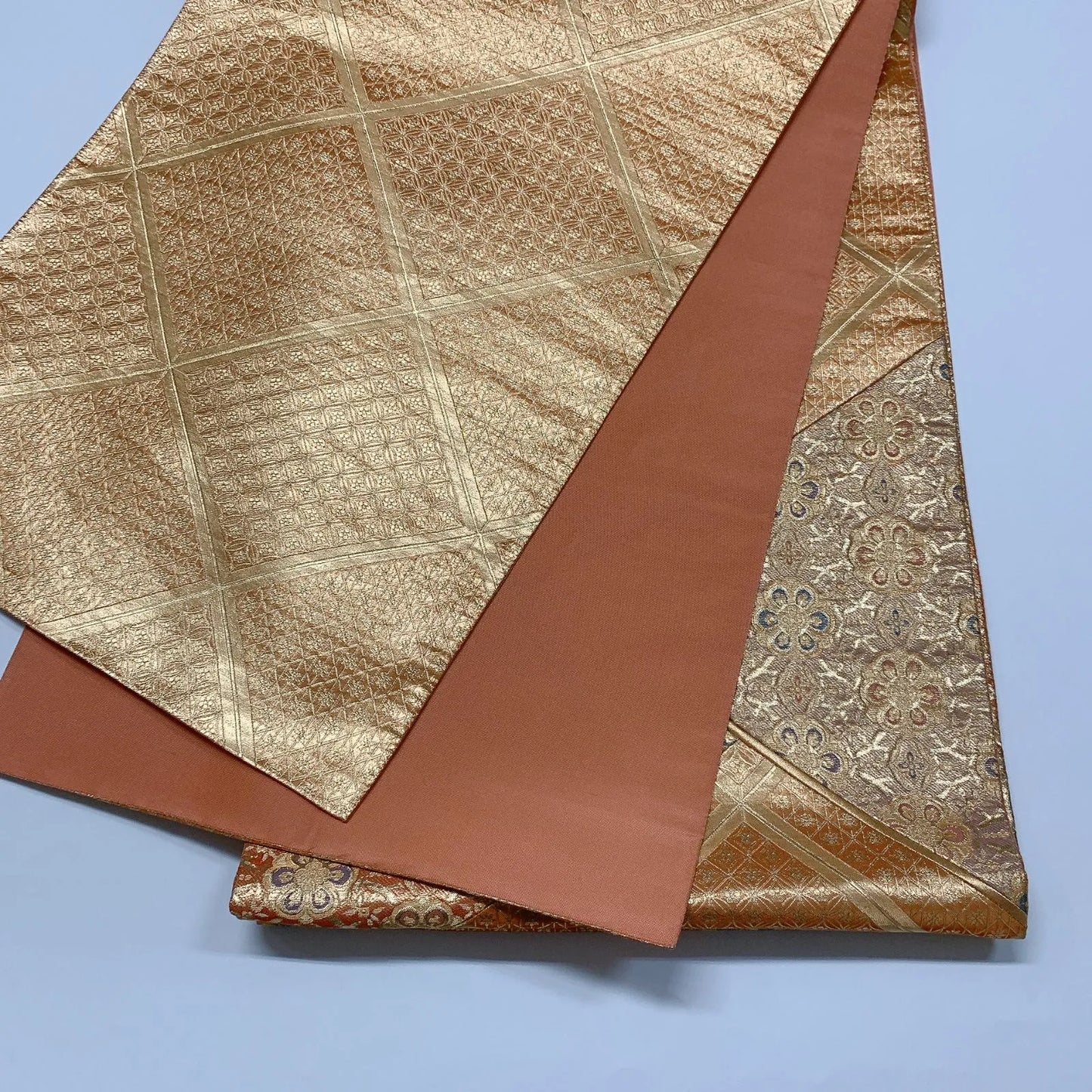 6567# Japanese Vintage Fukuro Obi Belt Kimono Fabric Silk Traditional