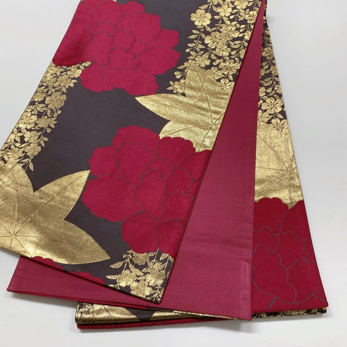 6570# Japanese Vintage Fukuro Obi Belt Kimono Fabric Silk Traditional