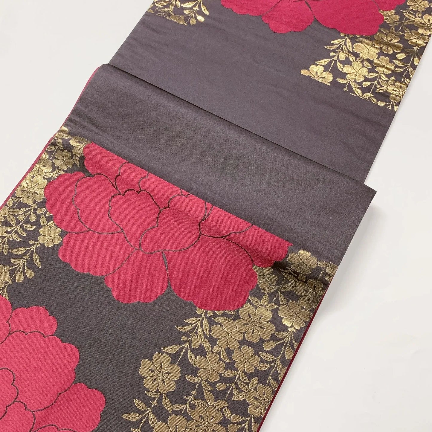 6570# Japanese Vintage Fukuro Obi Belt Kimono Fabric Silk Traditional