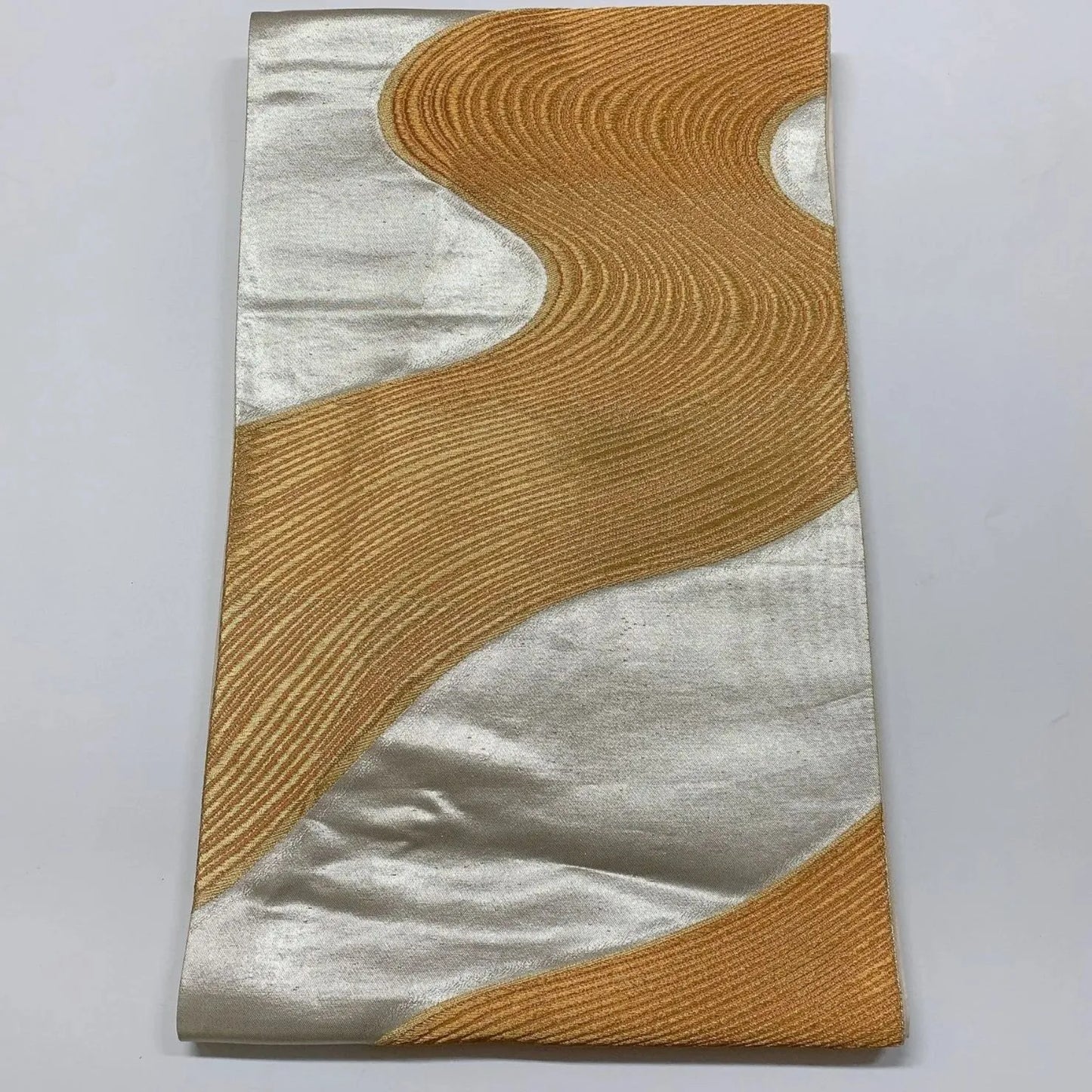 6562# Japanese Vintage Fukuro Obi Belt Kimono Fabric Silk Traditional