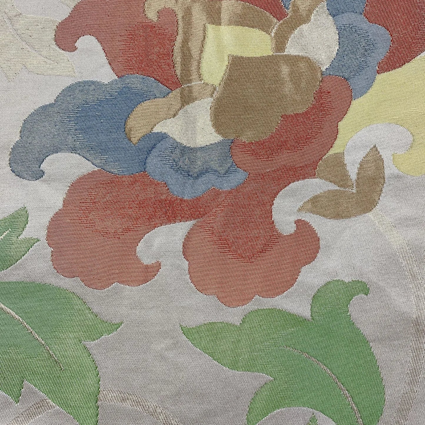 6576# Japanese Vintage Fukuro Obi Belt Kimono Fabric Silk Traditional Gold