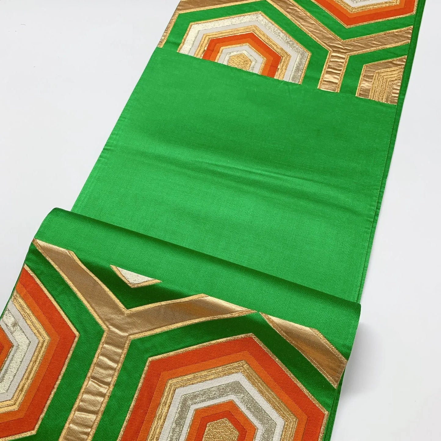 6580# Japanese Vintage Fukuro Obi Belt Kimono Fabric Silk Traditional