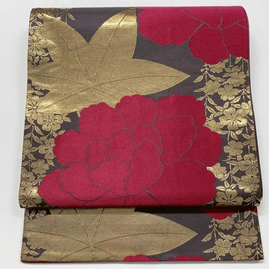6570# Japanese Vintage Fukuro Obi Belt Kimono Fabric Silk Traditional