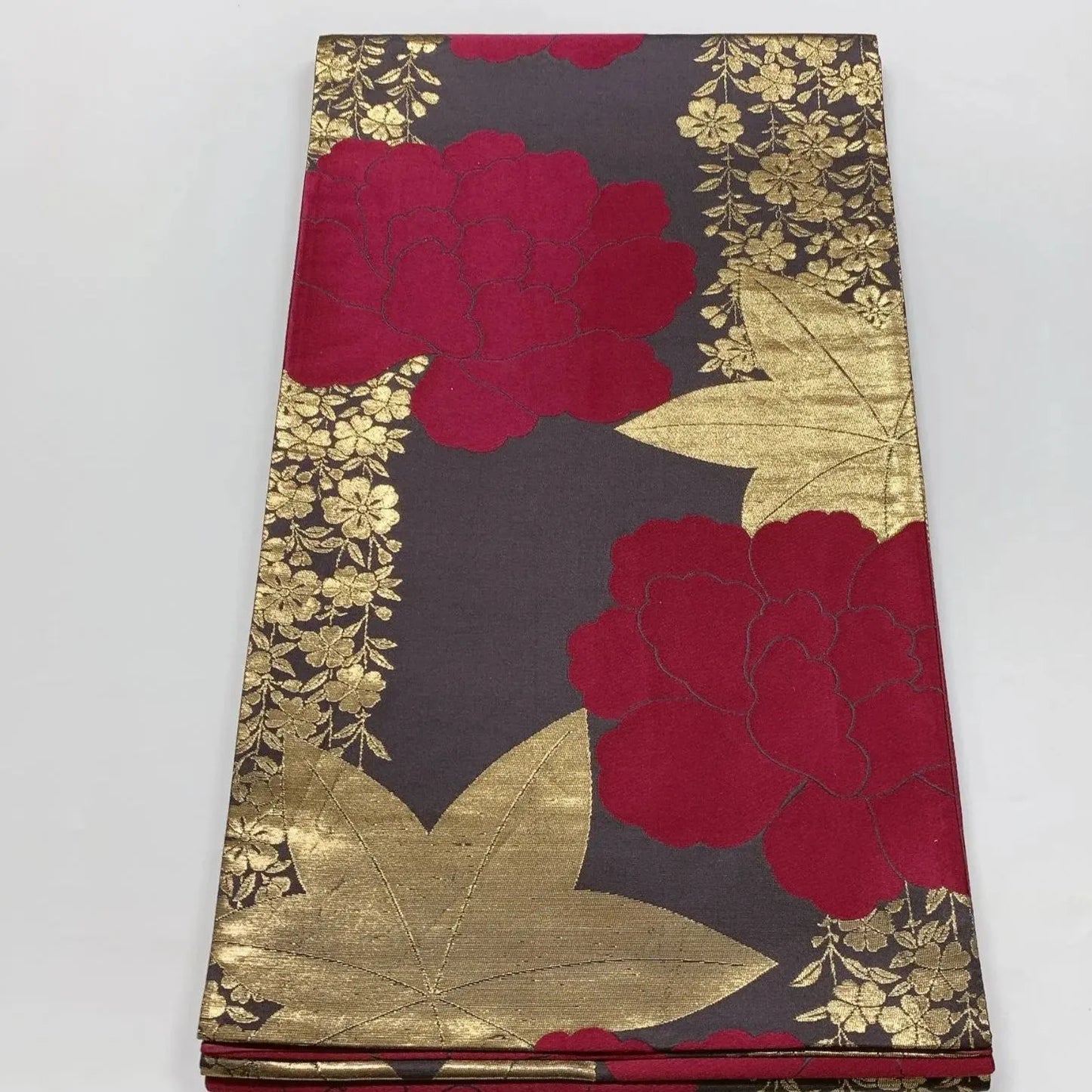 6570# Japanese Vintage Fukuro Obi Belt Kimono Fabric Silk Traditional