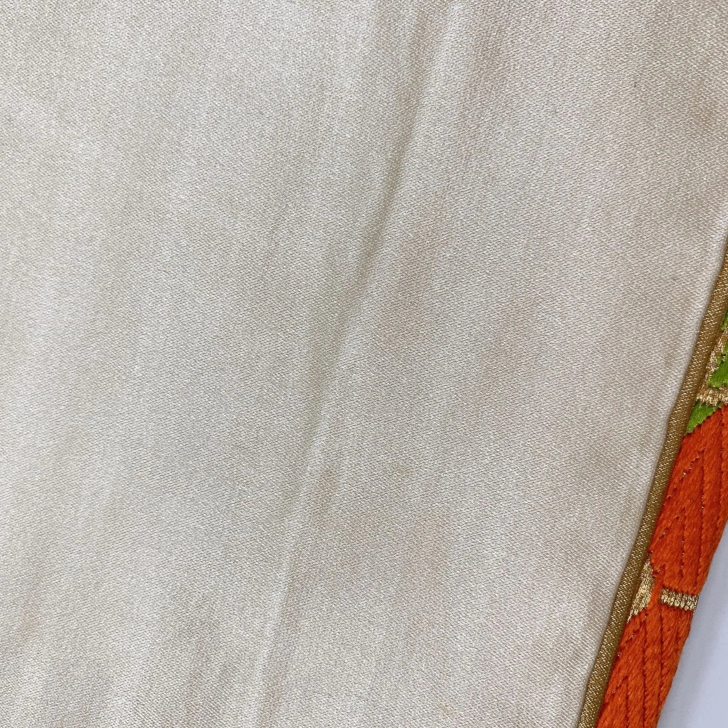 6595# Japanese Vintage Fukuro Obi Belt Kimono Fabric Silk Traditional Gold