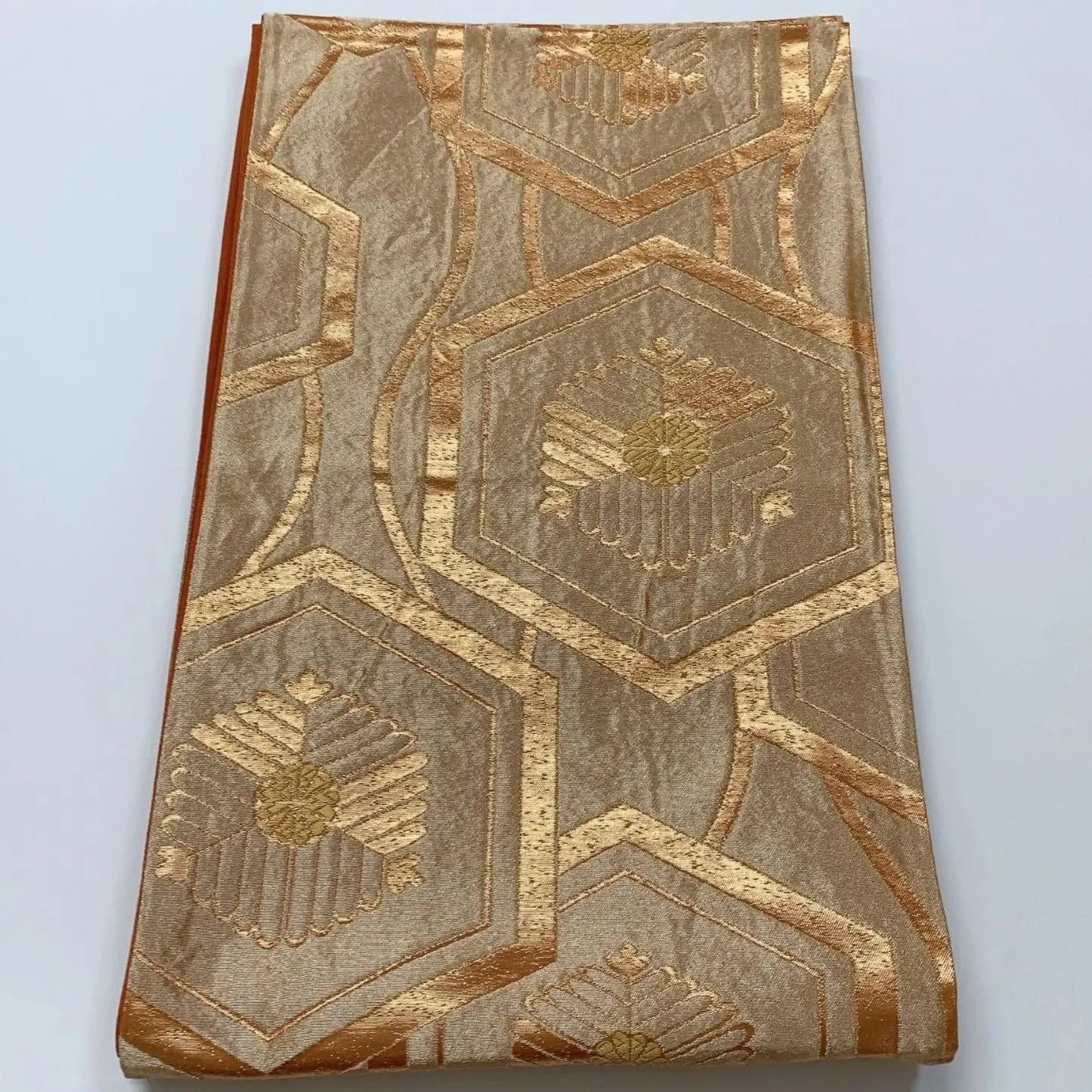 6594# Japanese Vintage Fukuro Obi Belt Kimono Fabric Silk Traditional