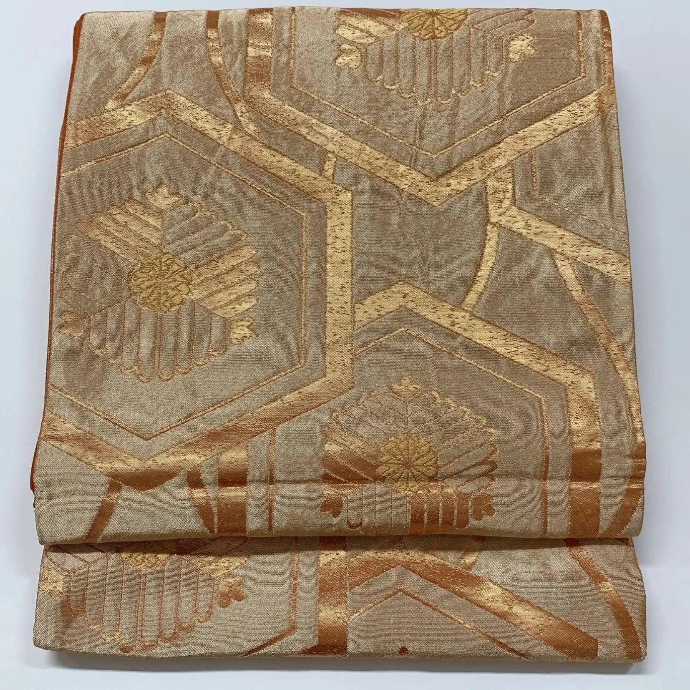 6594# Japanese Vintage Fukuro Obi Belt Kimono Fabric Silk Traditional