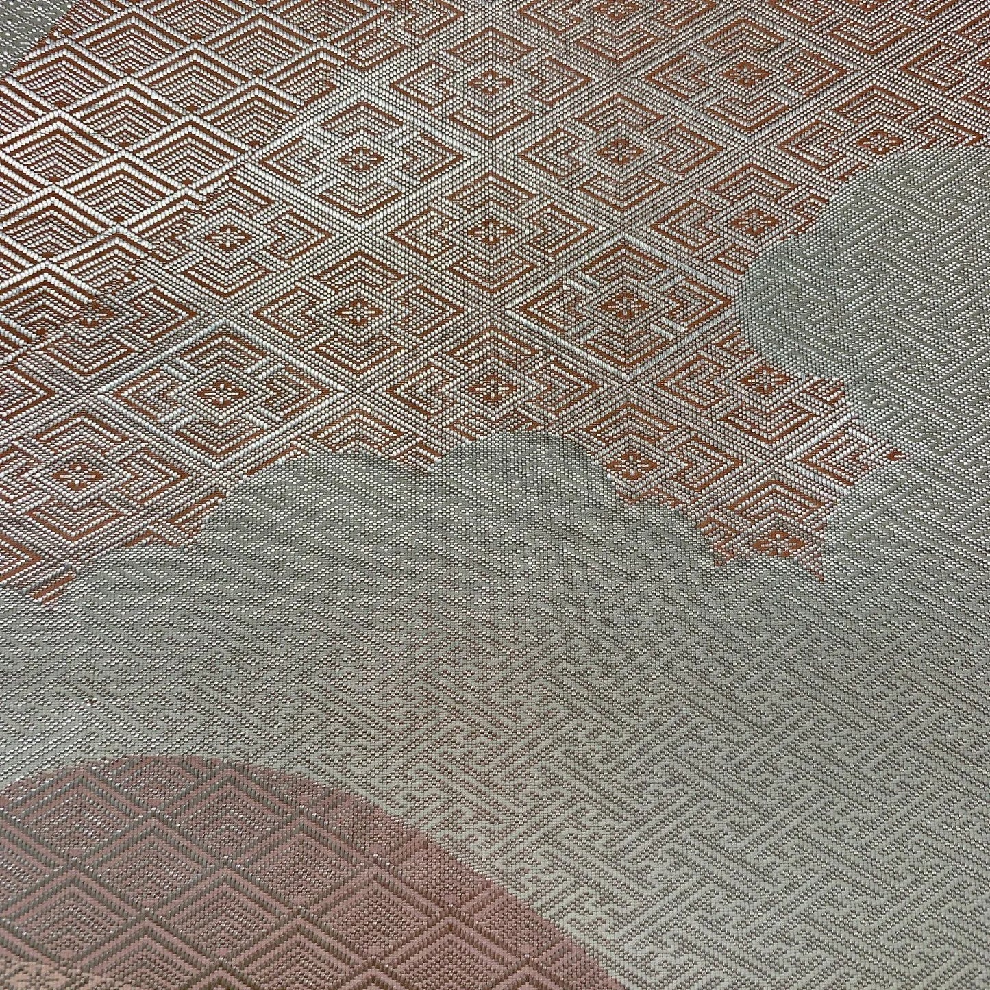 6600# Japanese Vintage Fukuro Obi Belt Kimono Fabric Silk Traditional Silver