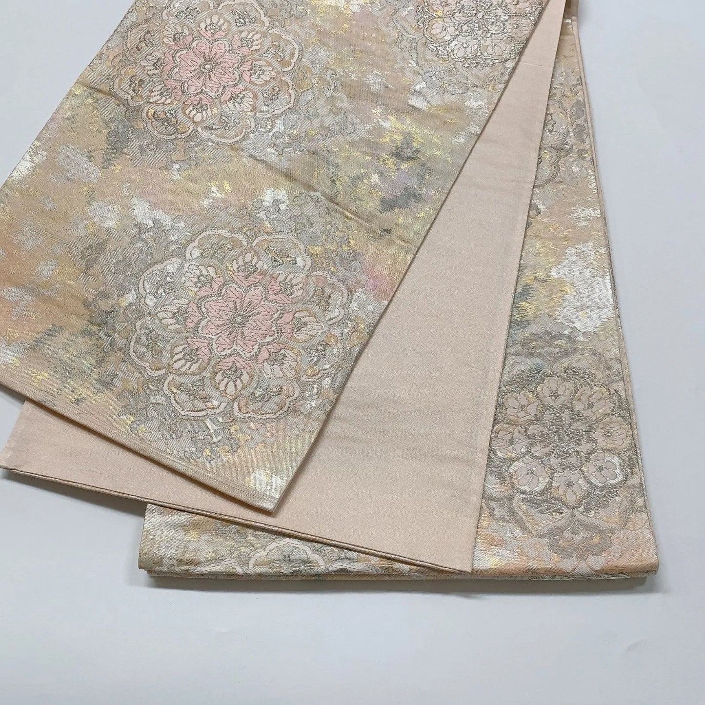 6602# Japanese Vintage Fukuro Obi Belt Kimono Fabric Silk Traditional Embroidery