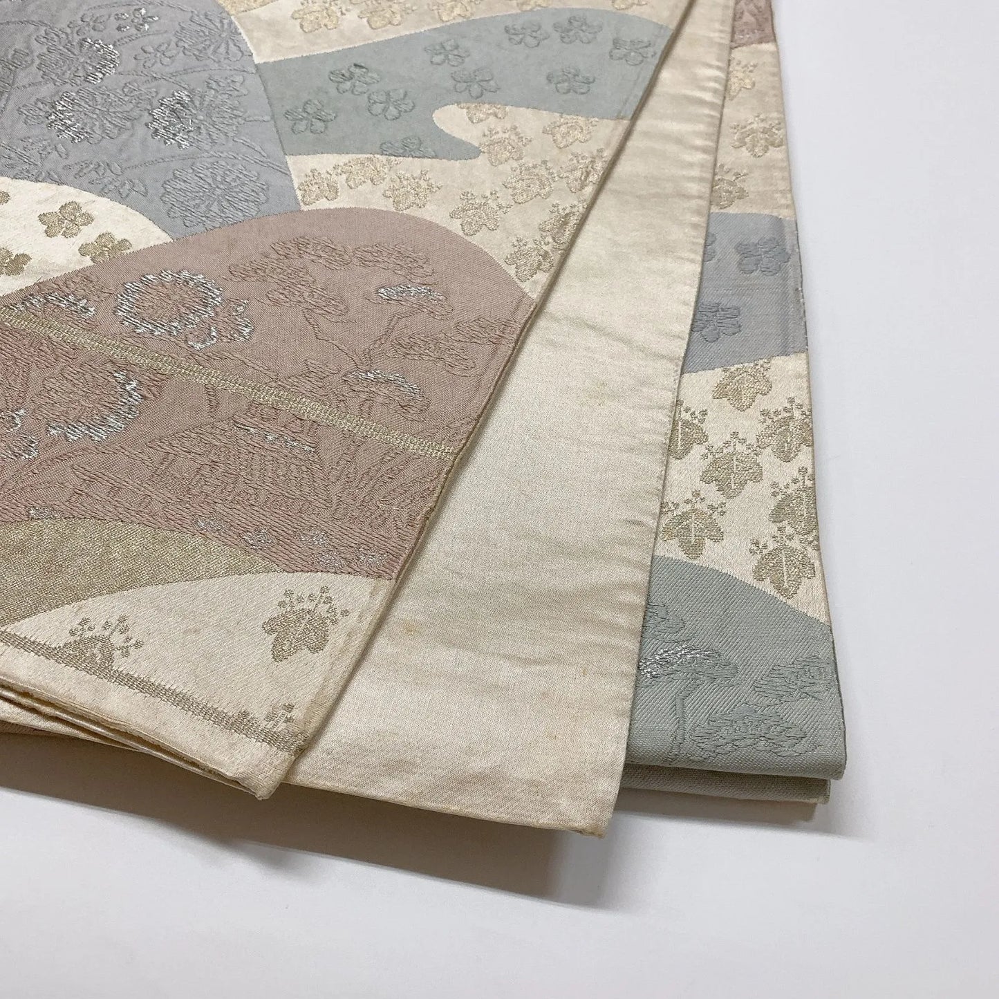6603# Japanese Vintage Fukuro Obi Belt Kimono Fabric Silk Traditional